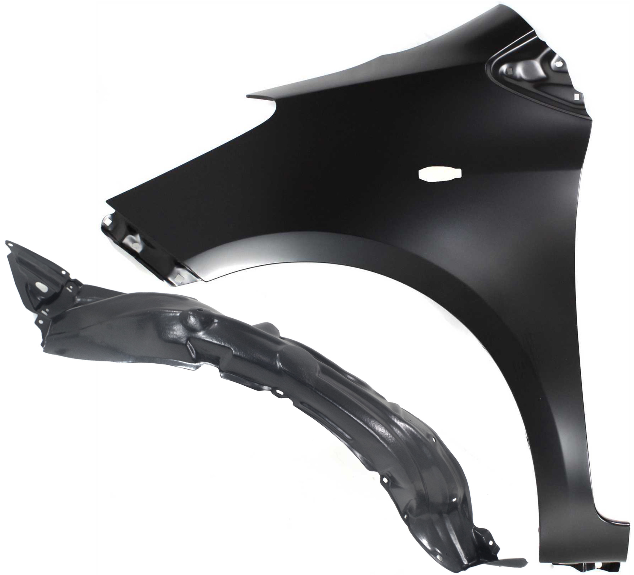 AM YARIS 07-11 FRONT FENDER LH 2 pc kit with Fender Liner SKU KIT 080817-205 Partslink TO1240215 TO1250119 OEM 5380252100-5387652141