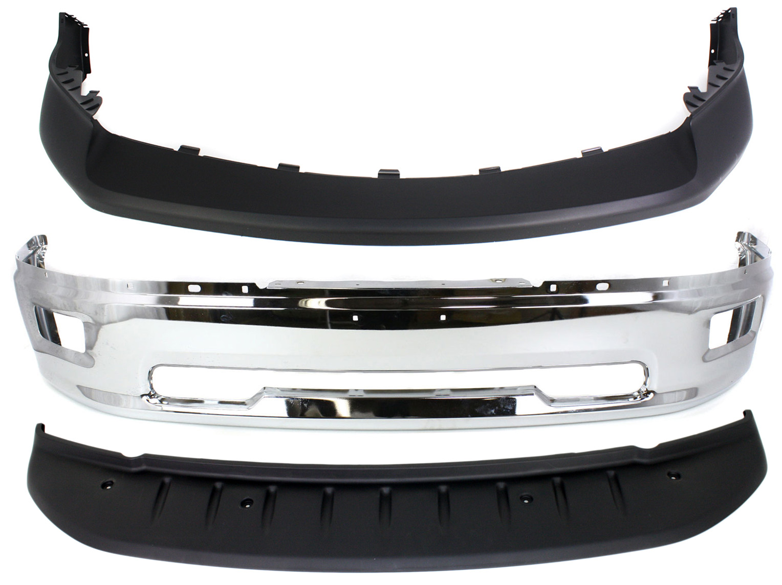 AM RAM FULL SIZE P U 09-12 FRONT BUMPER COVER Upper Textured 3 pc Kit with Air DamBumper SKU KIT 080817-67 Partslink CH1014102 CH1002386 CH1090133 OEM 68034055AA 55112609AA 68206067