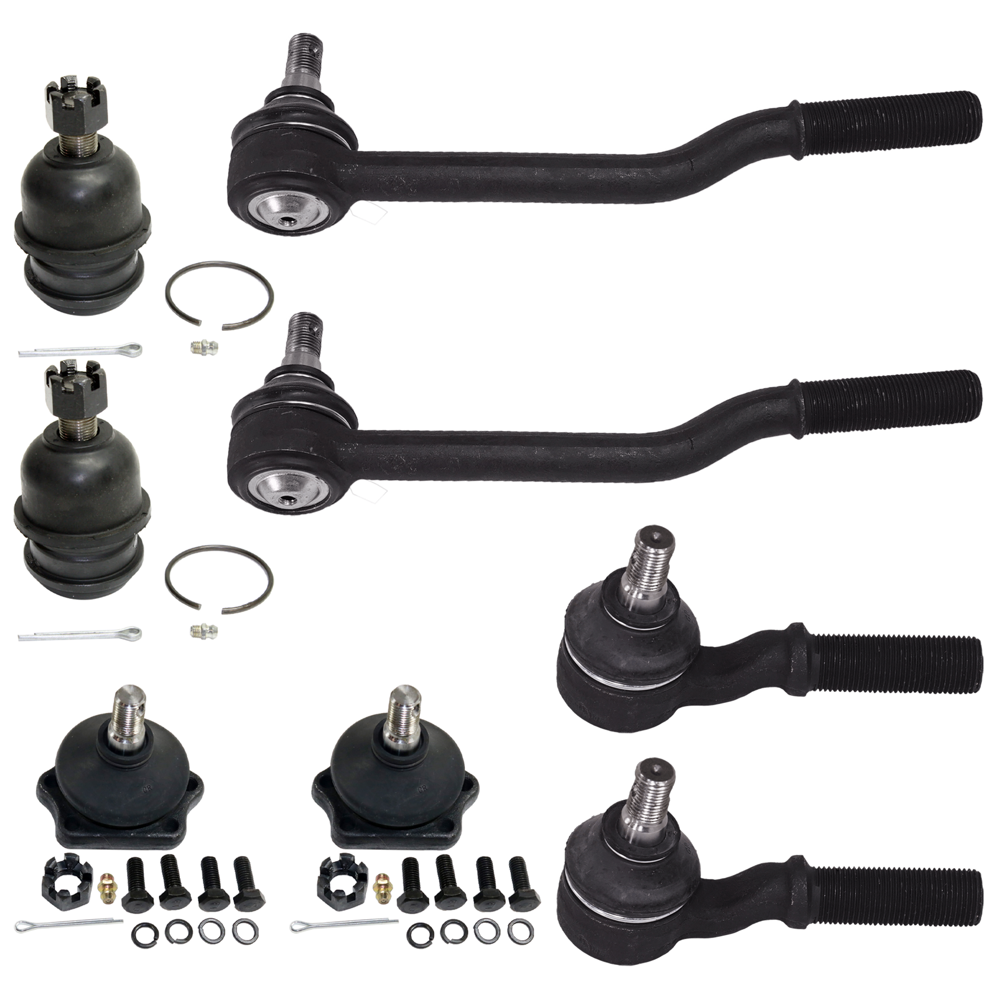 AM D21-86-94 PICKUP 95-97 FRONT SUSPENSION KIT RH AND LH 8 pc Kit with Ball Joint and Tie Rod End SKU KIT 080824-12 OEM 251008-1014169-2601360-5051168