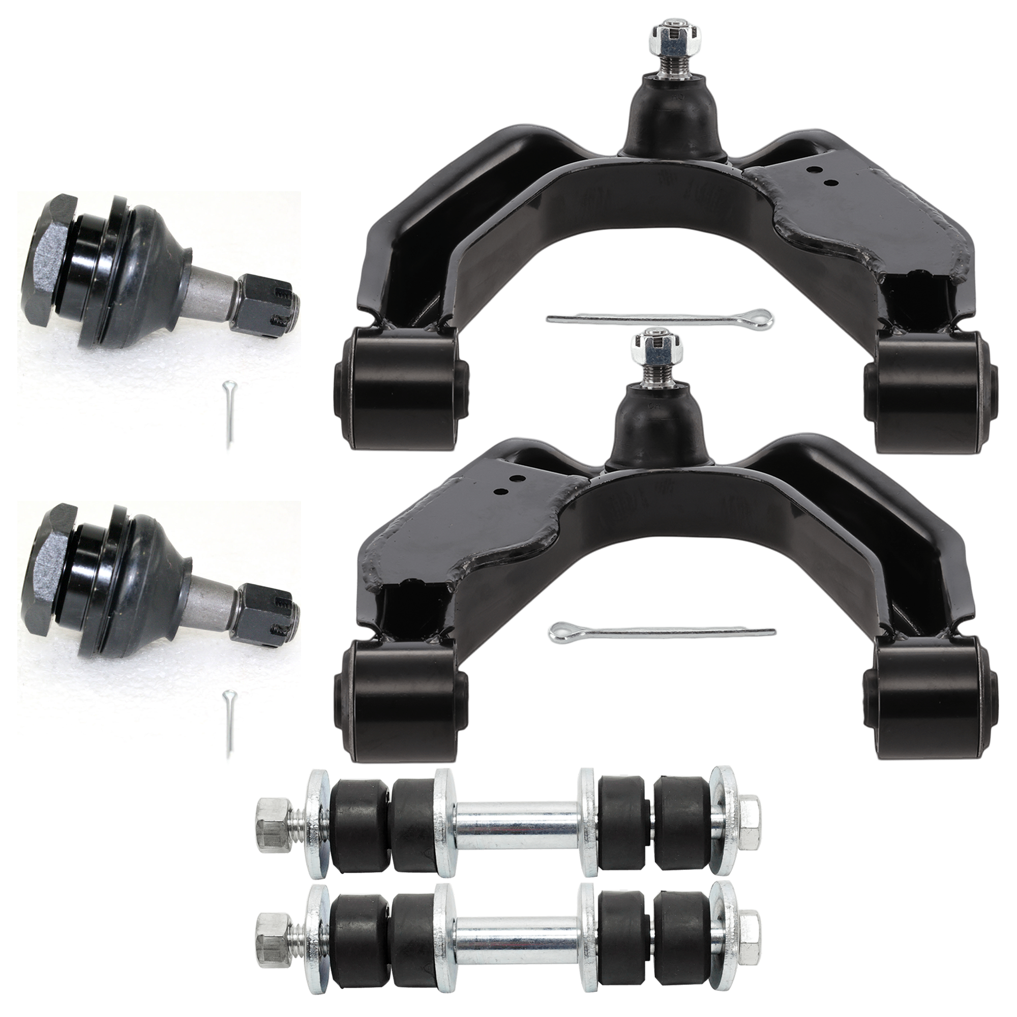AM XTERRA 00-04 FRONT SUSPENSION KIT 6 pc Kit with Control Arm Ball Joint and Sway Bar Link SKU KIT 080824-13 Partslink NI4513100 NI4512100 OEM 2601596-5051323-10480591-45D23