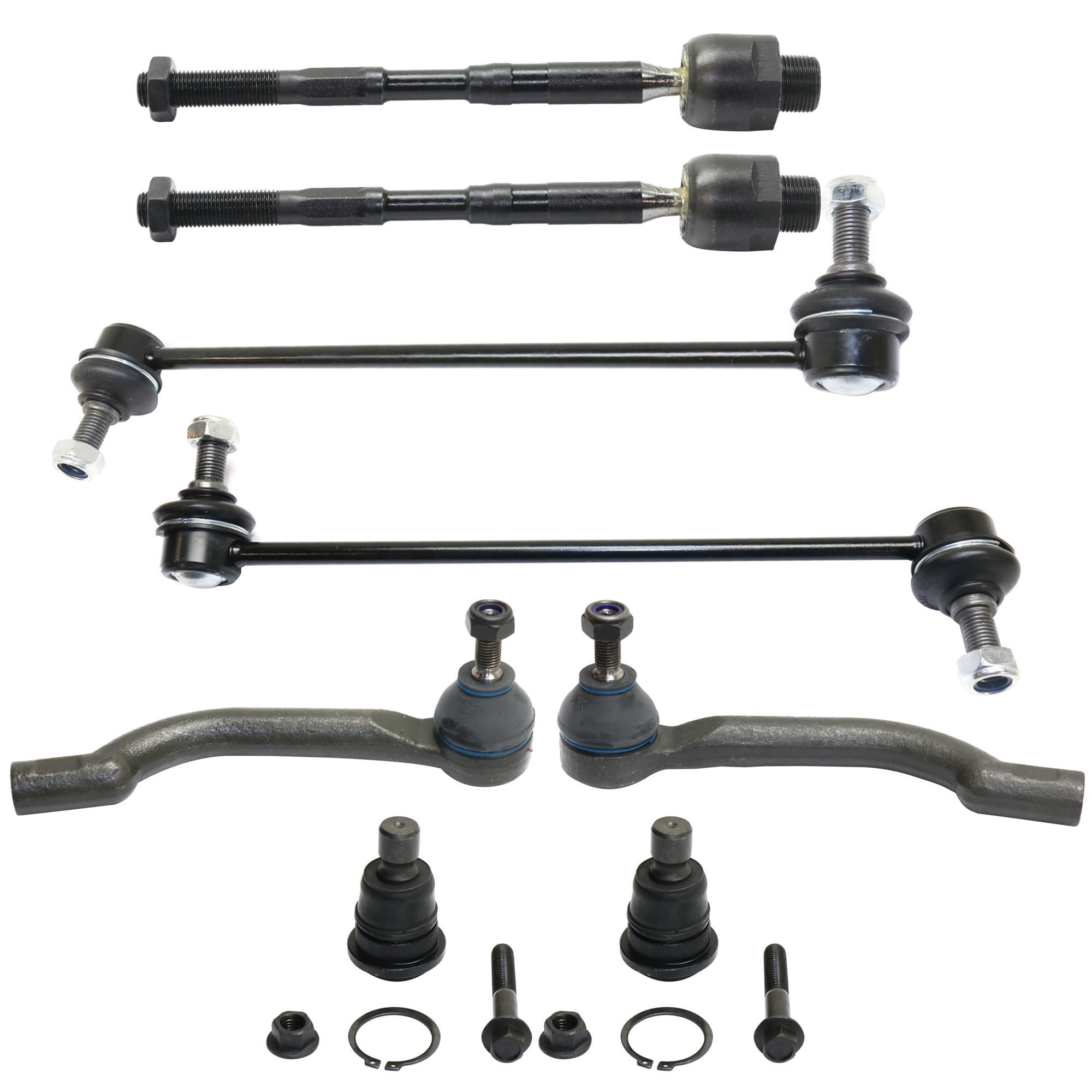 AM ROGUE 08-13 FRONT SUSPENSION KIT RH AND LH 8 pc kit with Ball Joint Sway Bar Link and Tie Rod End SKU KIT 080824-21 OEM 260161000000000000000000000