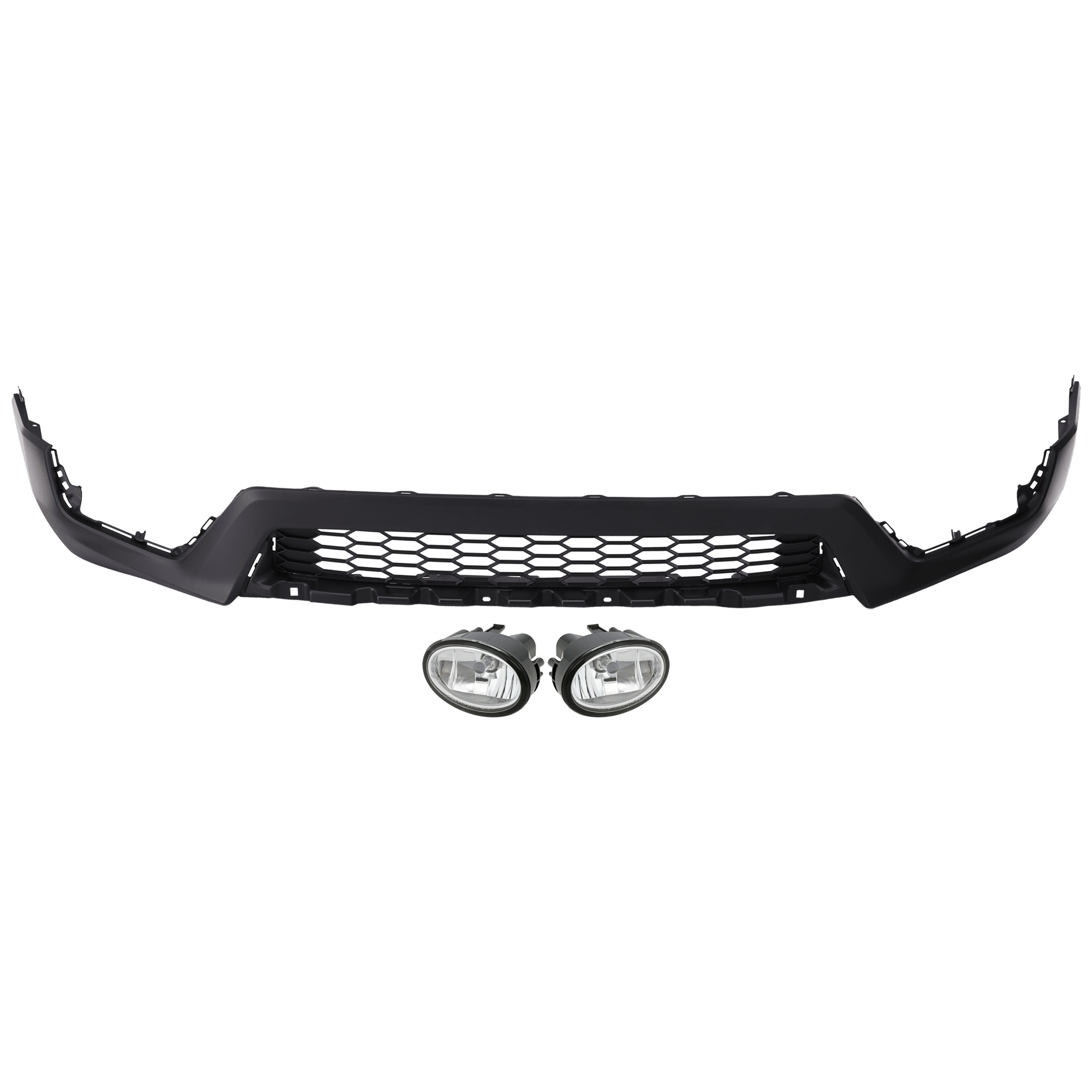 AM CR V 17-19 FRONT BUMPER COVER Lower 3 pc Kit Textured SKU KIT 080826 RR89 Partslink HO1015117 HO2593141 HO2592141 OEM 71102TLAA00-33900TLAA21-33901S