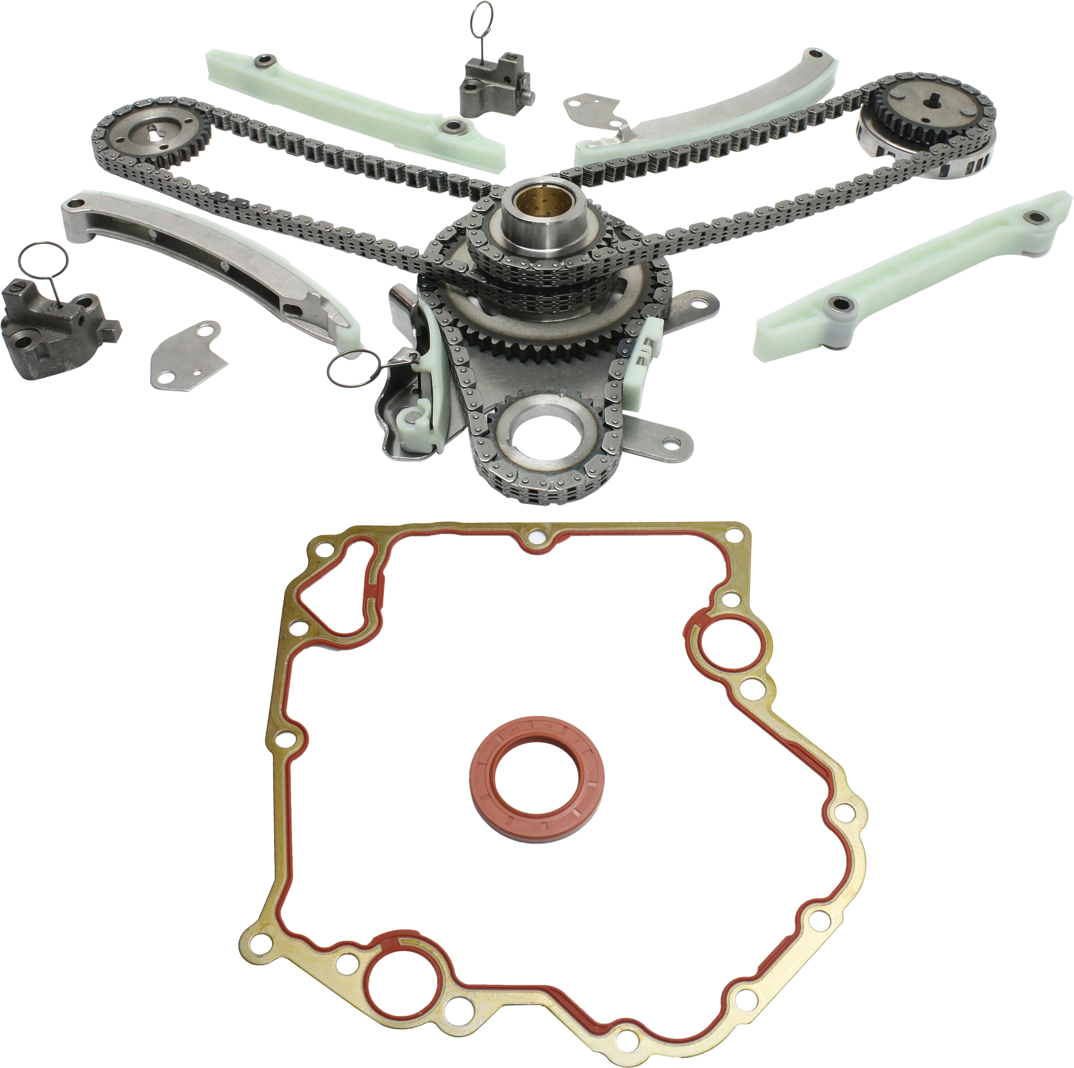 AM GRAND CHEROKEE 99-03 TIMING CHAIN KIT Set of 2 Includes Timing Cover Gasket SKU KIT 080916-02 OEM 14673-151020901 ATC2650 JV5136