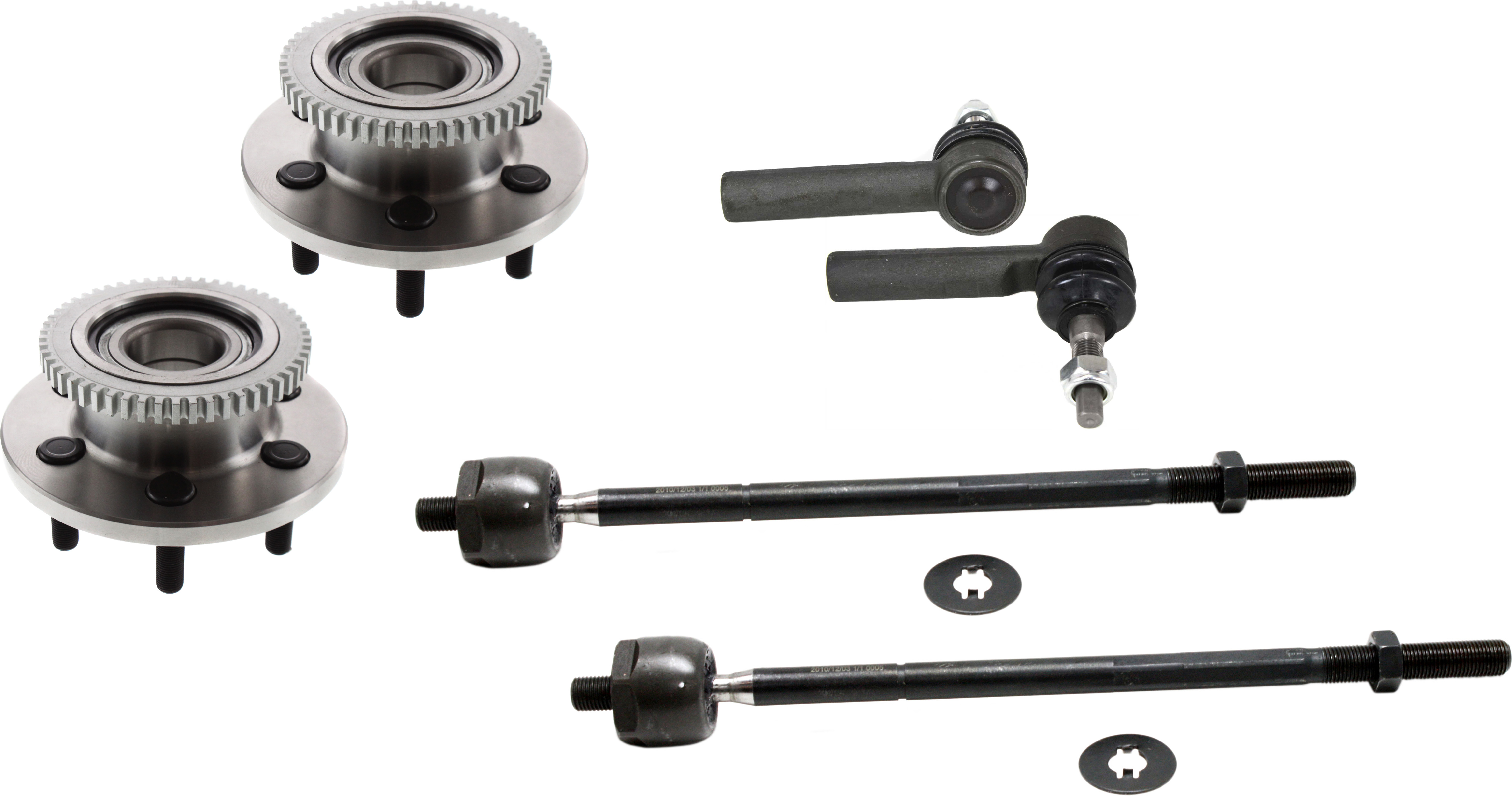 AM DAKOTA 00-04 DURANGO 00-03 FRONT HUB ASSEMBLY RH AND LH 6 pc Kit with Tie Rod Ends SKU KIT 080917-15 OEM 52009406-52009406AE 1016754-26