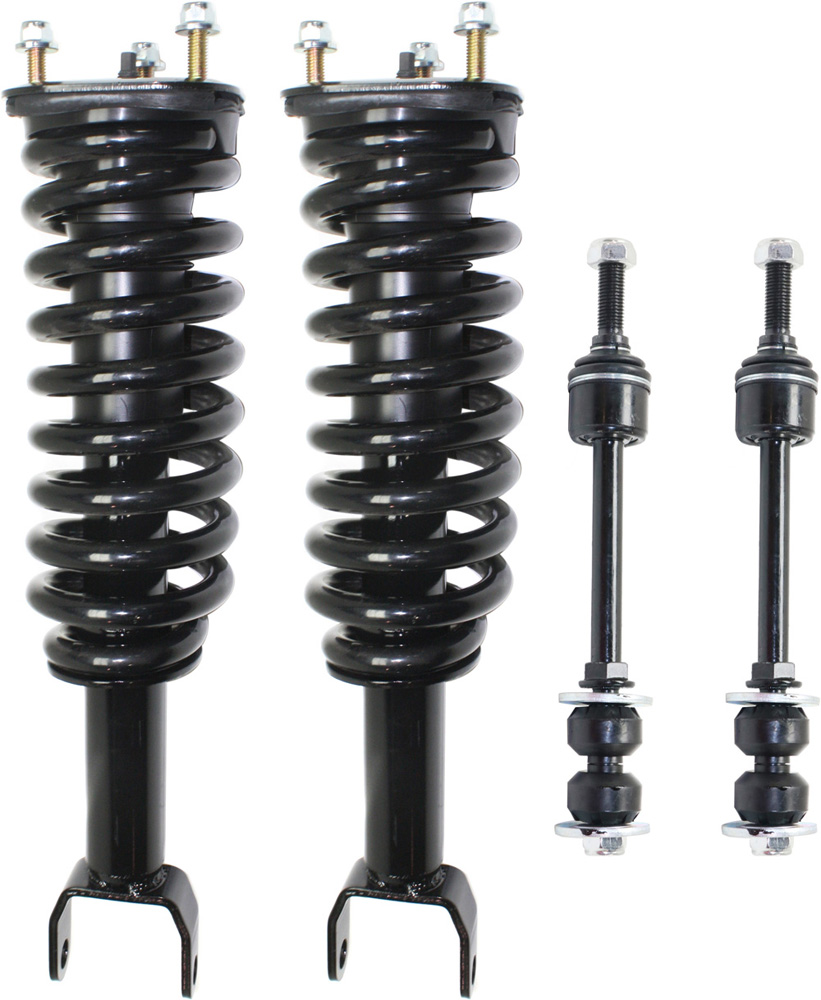 AM DAKOTA 05-09 RAIDER 06-09 FRONT SUSPENSION KIT RH AND LH 4 pc Kit with Loaded Struts and Sway Bar Links SKU KIT 080917-38 OEM 68020856AB 52855697AE 2651903