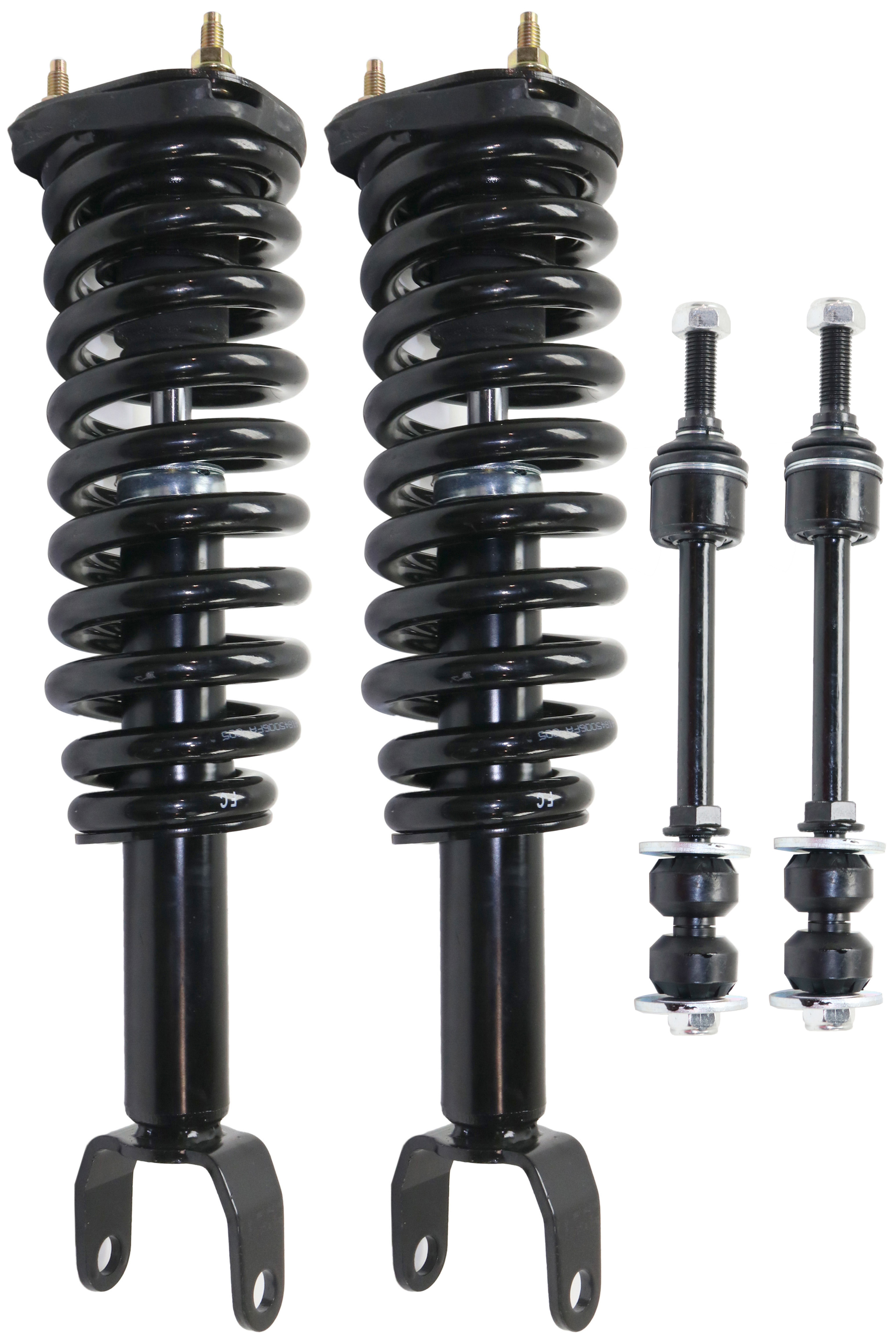 AM DAKOTA 05-09 RAIDER 06-09 FRONT SUSPENSION KIT RH AND LH 4 pc kit with Loaded Struts and Sway Bar Links SKU KIT 080917-39 OEM 68020856AB 52855697AE 2651903