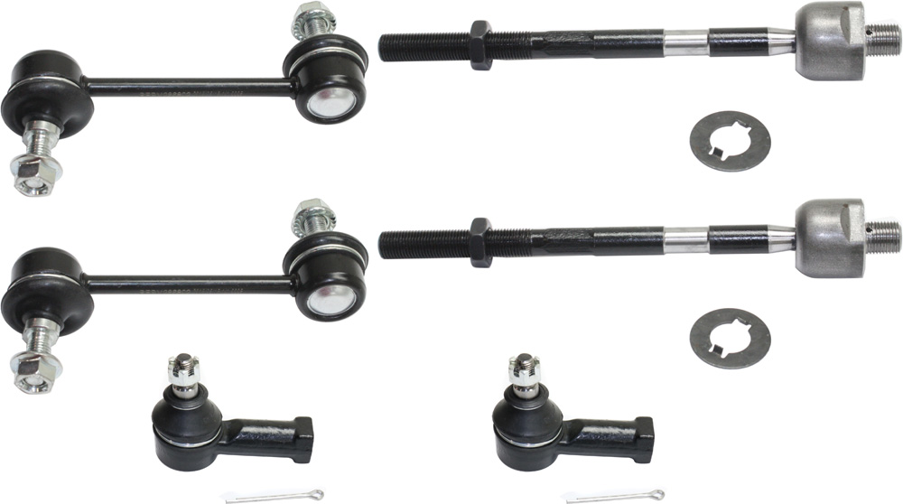 AM GALANT 94-98 AVENGER 95-00 FRONT SUSPENSION KIT RH AND LH 6 pc kit with Sway Bar Links and Tie Rod Ends SKU KIT 081017-30 OEM 1015014-2651572-5451363-545137