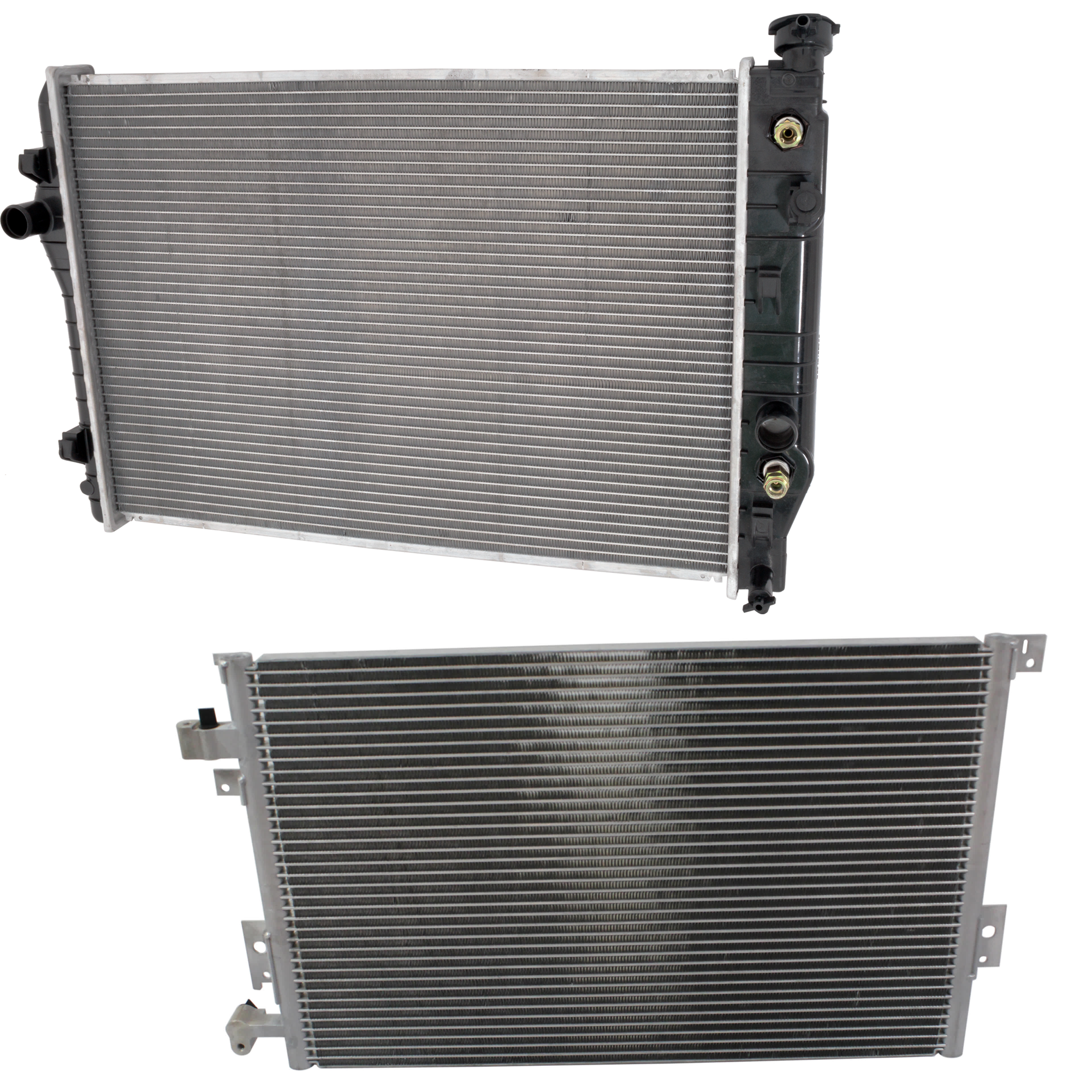 AM CAMARO FIREBIRD 98-02 A C CONDENSER RADIATOR KIT 2 pc kit 3.8L 5.7L Eng. 6 and 8 Cyl. SKU KIT 081024-62 Partslink GM3030136 GM3010172 OEM 52472662-52470330