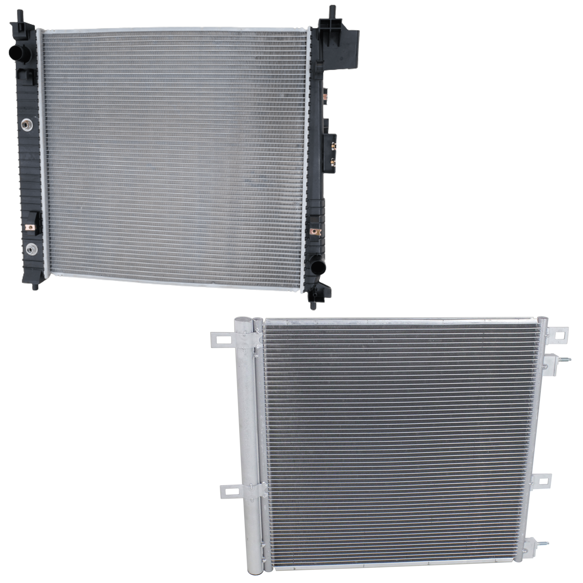 AM ACADIA 17-23 XT5-17-24 A C CONDENSER RADIATOR KIT 2 pc kit 2.0L 2.5L 3.6L Eng. 4 and 6 Cyl. SKU KIT 081024-64 Partslink GM3030320 GM3010589 OEM 85557762-84504267-84129805-855