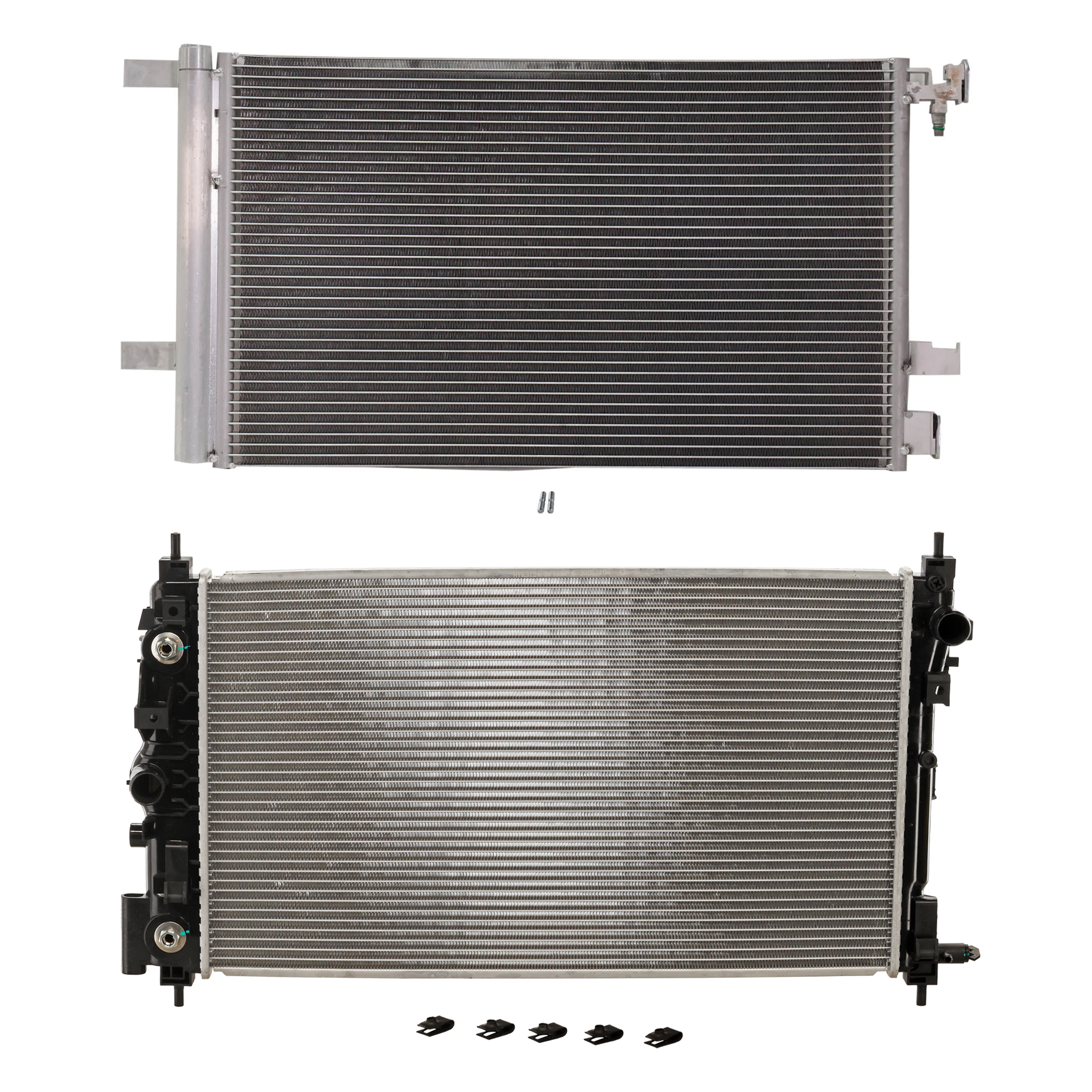 AM XTS 13-19 A C CONDENSER RADIATOR KIT 2 pc kit 3.6L Eng. 6 Cyl. SKU KIT 081024-72 Partslink GM3030285 GM3010552 OEM 23305638-22747160