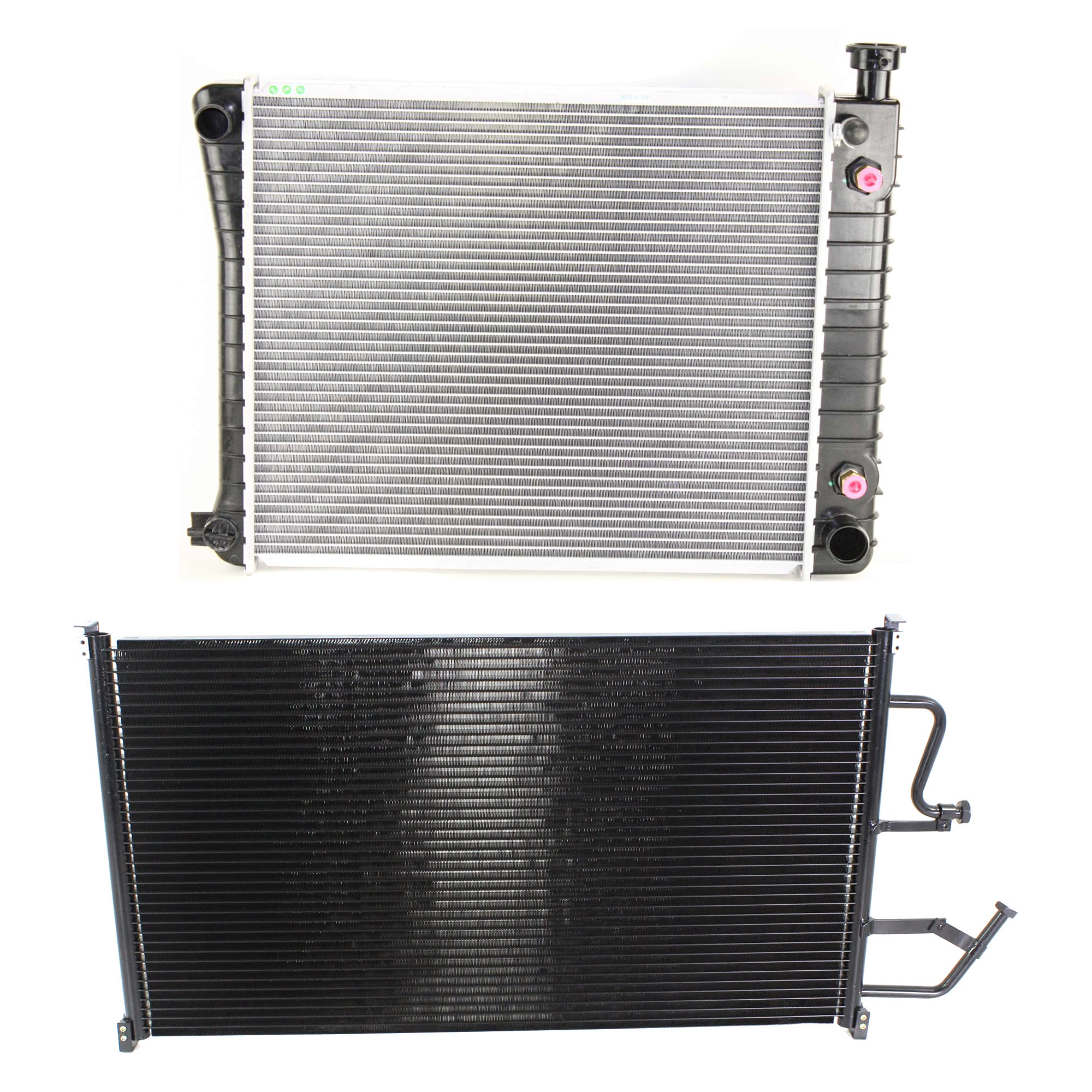 AM C K FULL SIZE P U 88-93 A C CONDENSER RADIATOR KIT 2 pc kit 4.3L Eng. 6 Cyl. SKU KIT 081024-84 Partslink GM3030167 GM3010250 OEM 52469067-52467213