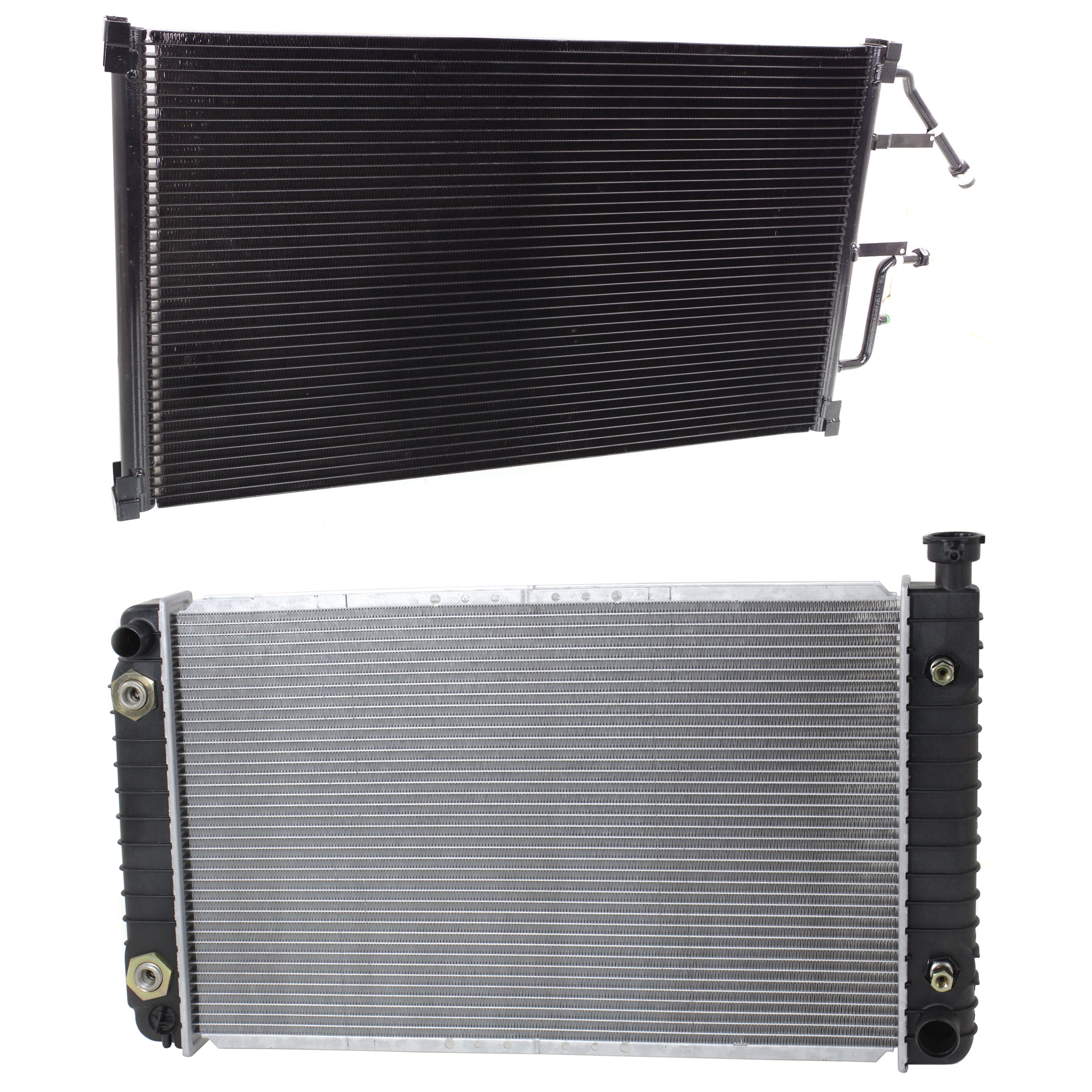 AM C K FULL SIZE P U 96-99 A C CONDENSER RADIATOR KIT 2 pc kit 4.3L 5.0L Eng. 6 and 8 Cyl. SKU KIT 081024-89 Partslink GM3030158 GM3010260 OEM 52458719-52469674