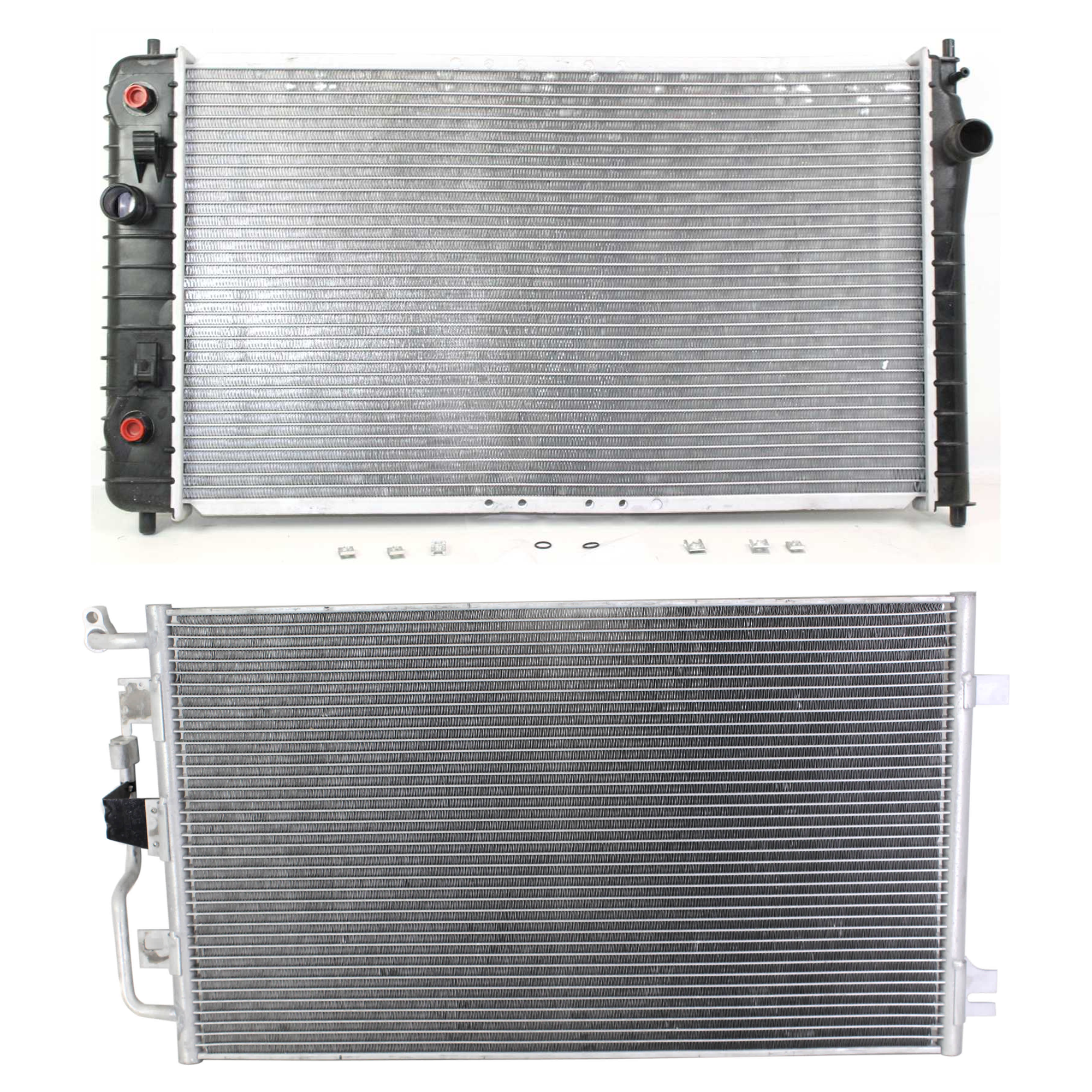 AM CAVALIER SUNFIRE 02-05 A C CONDENSER RADIATOR KIT 2 pc kit 2.2L Eng. 4 Cyl. SKU KIT 081024-92 Partslink GM3030137 GM3010416 OEM 52494197-89018531