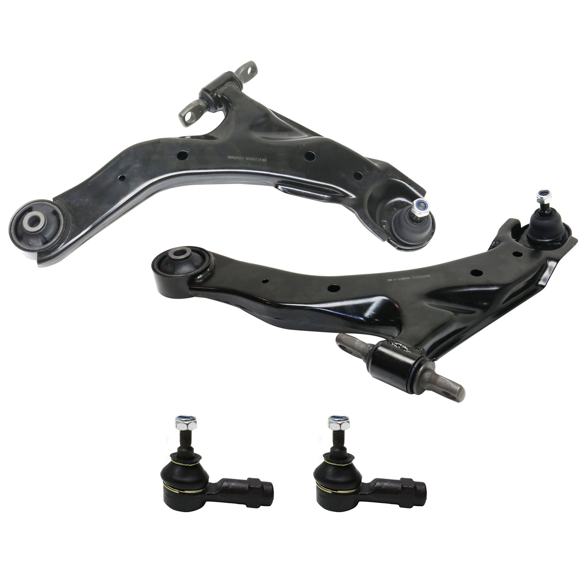 AM SPECTRA 04-09 SPECTRA5-05-09 FRONT CONTROL ARM RH AND LH Lower w ball joint s 4 pc Kit with Tie Rod End SKU KIT 081324 C1008 OEM 545002F001-545002F501-545002F0