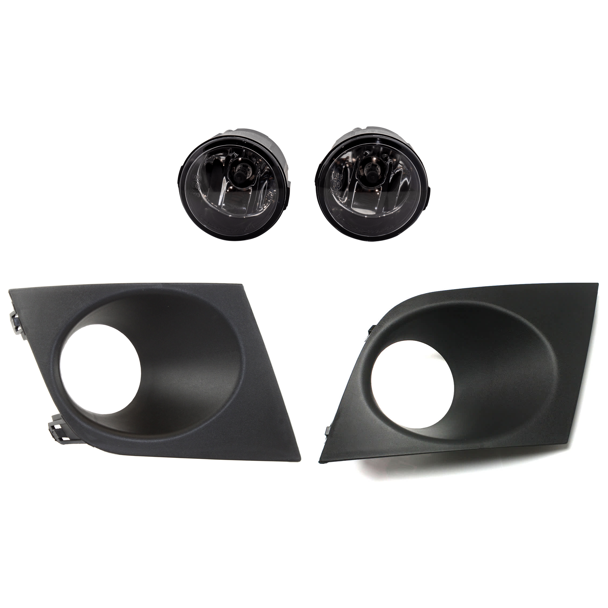 AM VERSA 07-12 FRONT FOG LAMP RH AND LH 4 pc Kit Assembly with Fog Light Trim SKU KIT 081324 C1043 Partslink NI2590103 NI1038112 NI1039112 OEM B615089928-261508993B 62257EM3