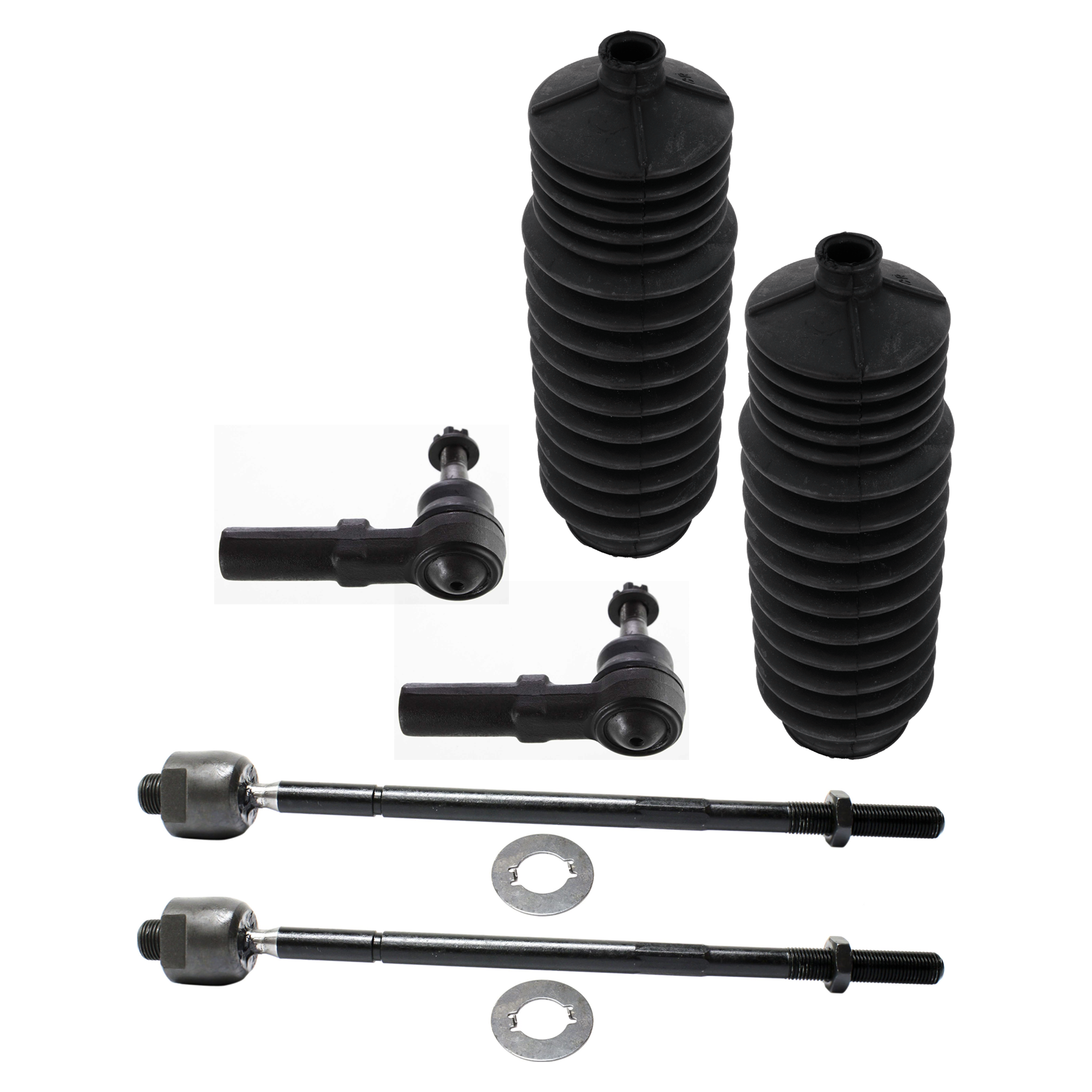 AM DEVILLE 00-05 SEVILLE 00-04 STEERING RACK BOOT RH=LH 6 pc Kit with Tie Rod End SKU KIT 081324 C1066 OEM 21011025-382504-382509-2695140