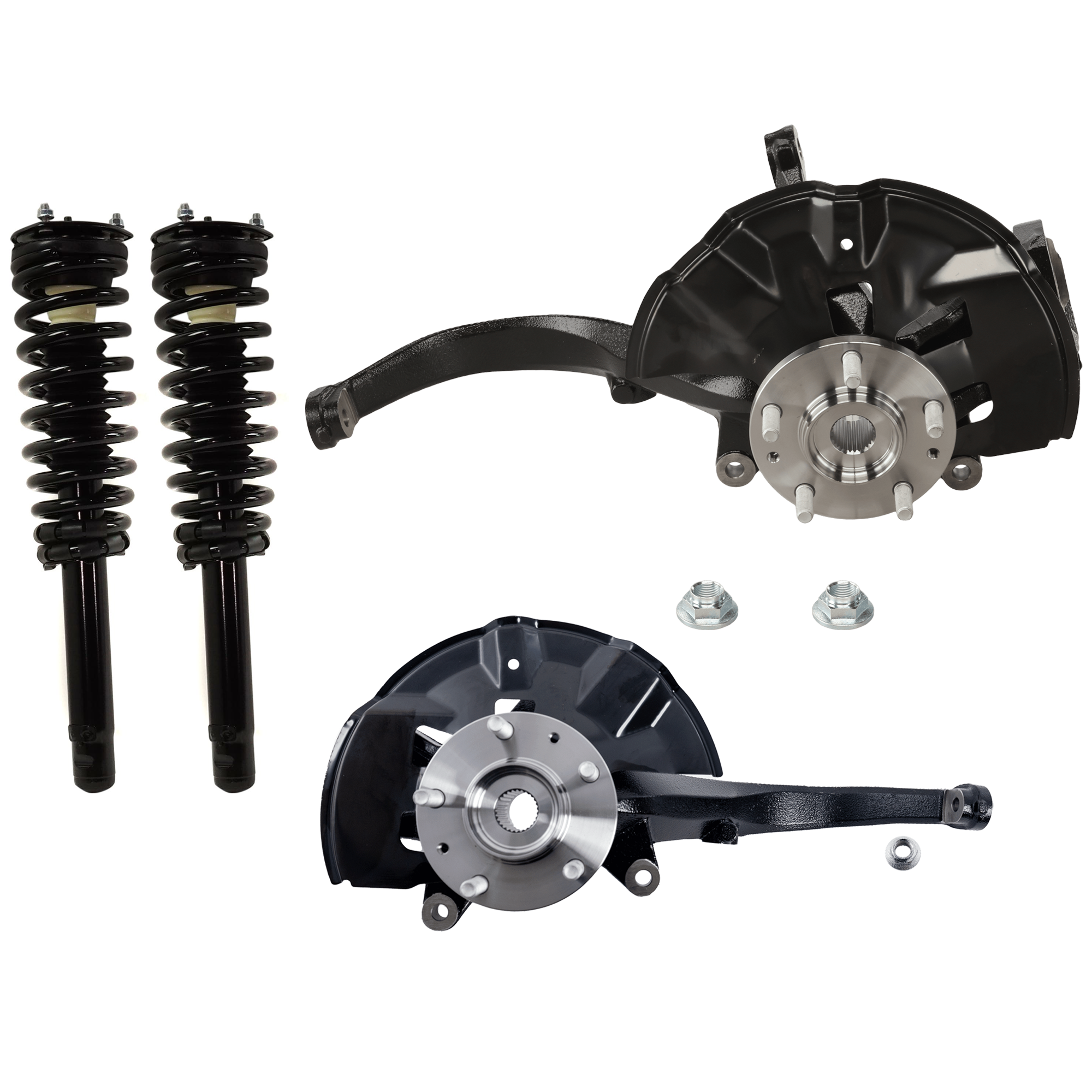 AM FUSION 10-12 MILAN 10-11 FRONT KNUCKLE RH AND LH 4 pc Kit Steering with Shock Absorber and Strut Assembly SKU KIT 081324 C1102 OEM 510010-9110500-3M8Z1215A 6E5Z1