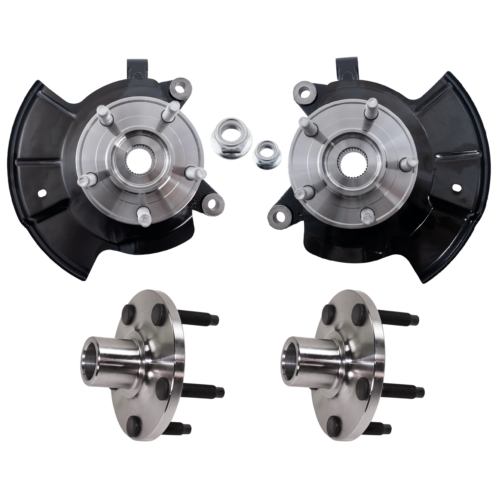 AM EDGE MKX 07-10 FRONT KNUCKLE RH AND LH 4 pc kit with Wheel Hub Repair Kit SKU KIT 081324 C1103 OEM 7T4Z1104A BT4Z1215A