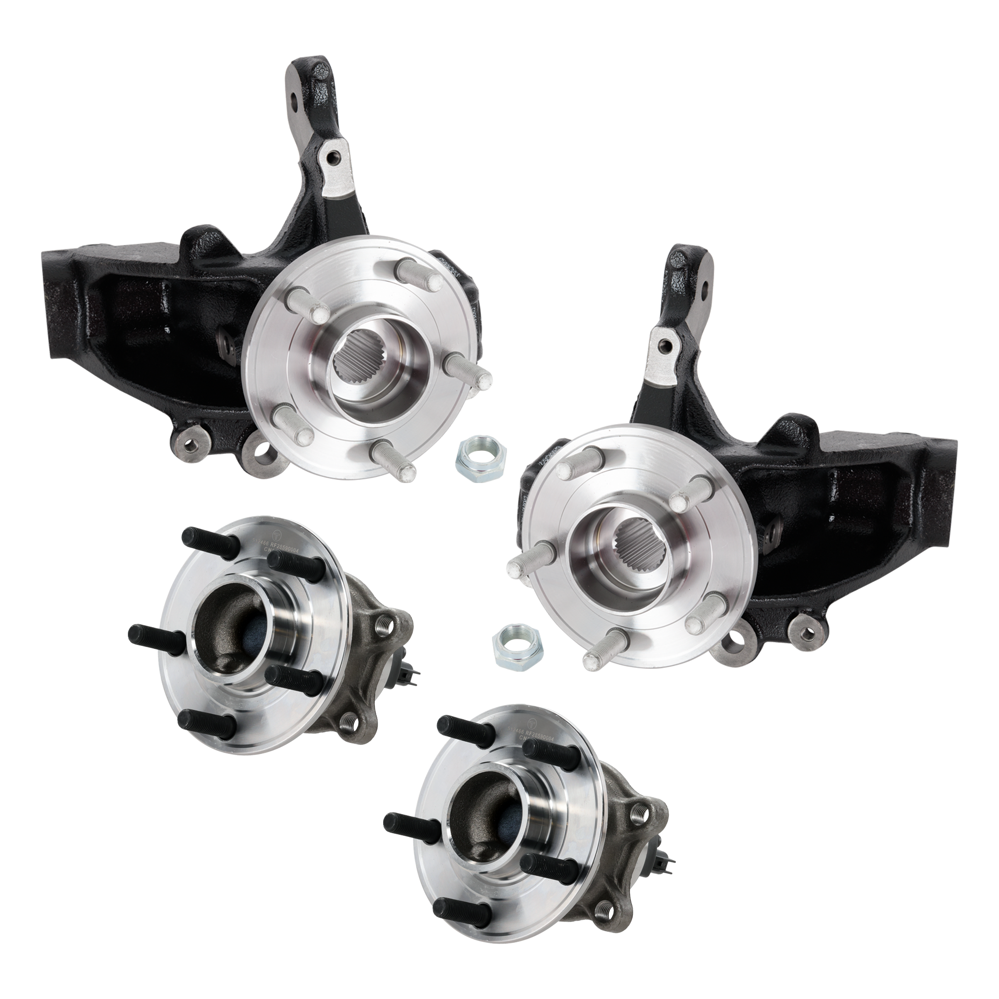 AM FOCUS 12-18 KNUCKLE RH AND LH 4 pc Kit with Wheel Hub SKU KIT 081324 C1104 OEM BV6Z1104B