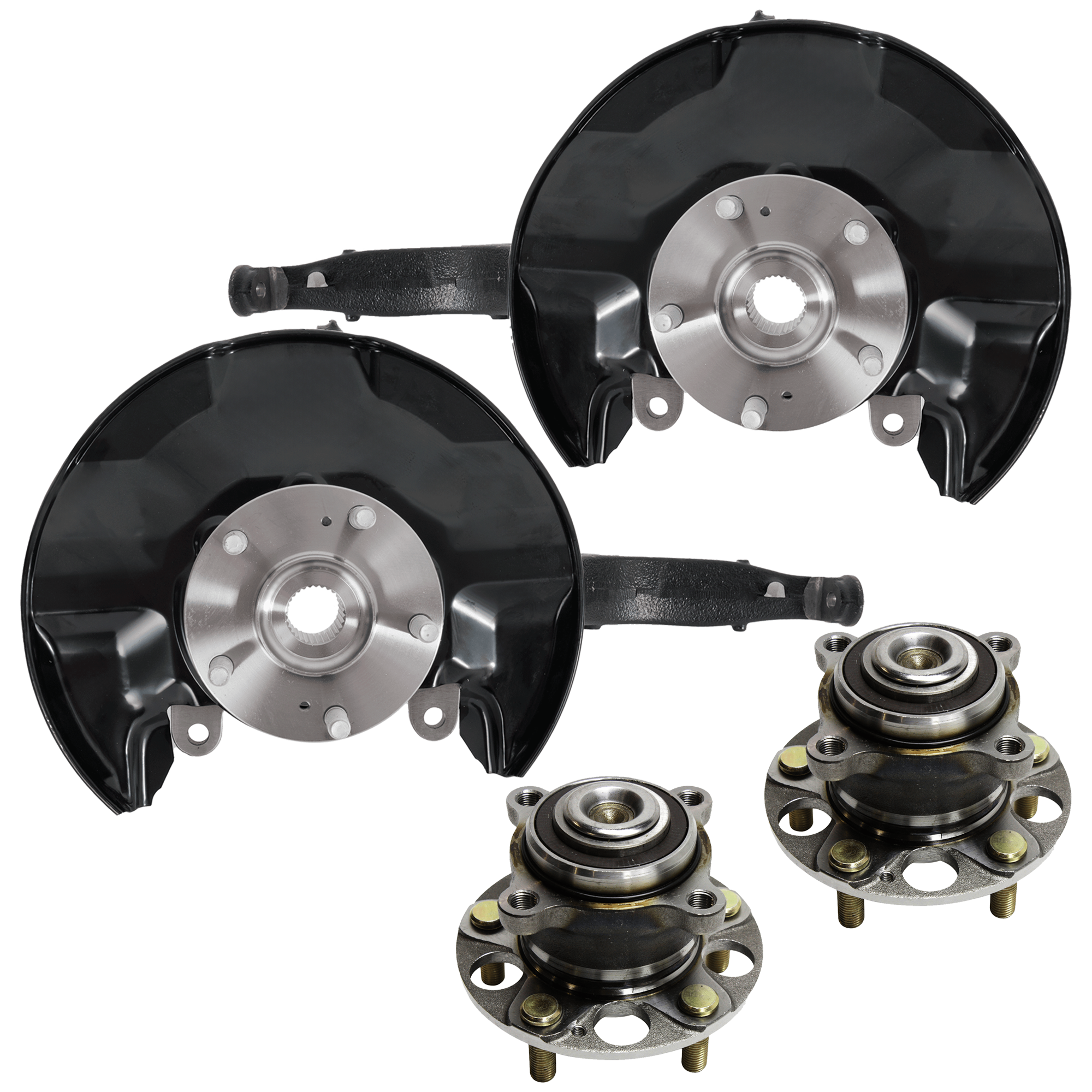 AM TSX 09-14 ACCORD 08-12 FRONT KNUCKLE RH AND LH 4 pc Kit Loaded with Wheel Hub SKU KIT 081324 C1117 OEM 44300TA0A61-44300TA0A62-44600T