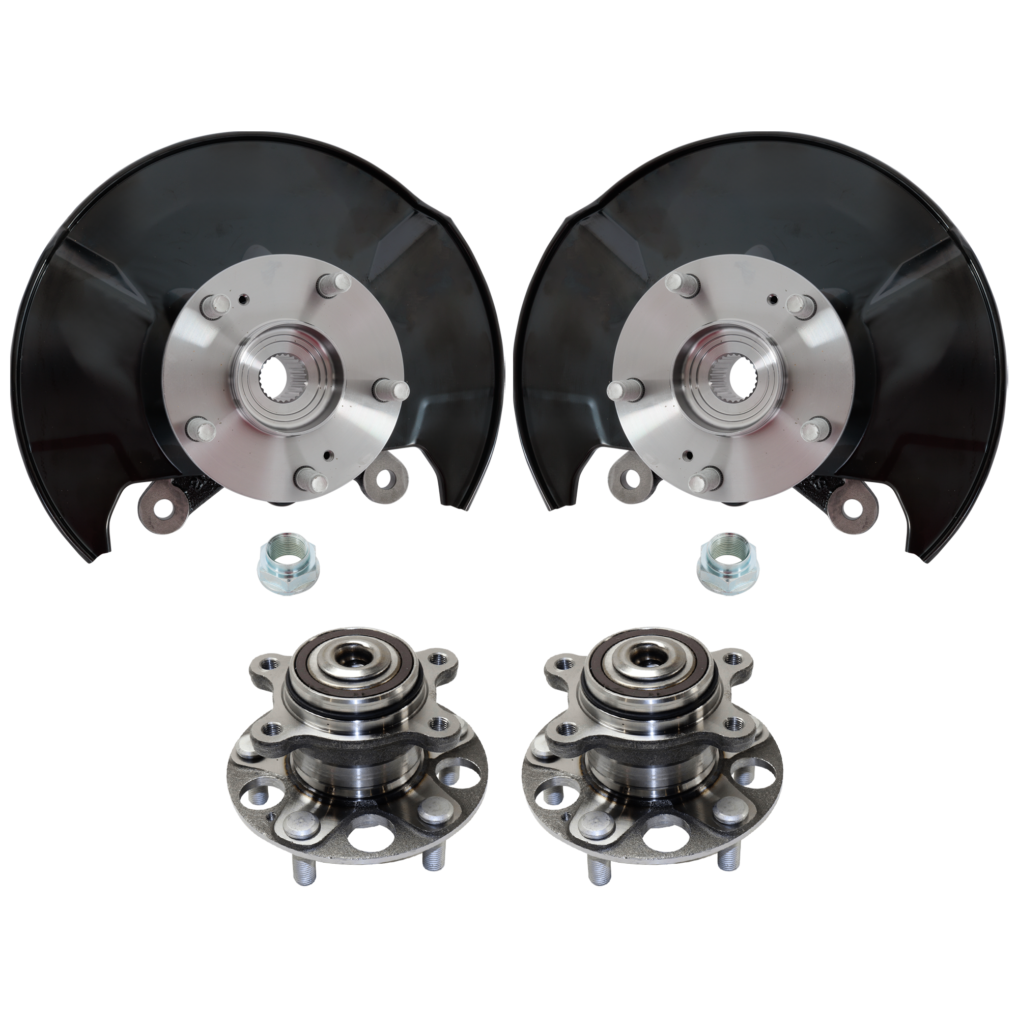 AM CIVIC 06-11 FRONT KNUCKLE RH AND LH 4 pc Kit Loaded with Wheel Hub SKU KIT 081324 C1118 OEM 44300SNA952-44300TR0951-44600S