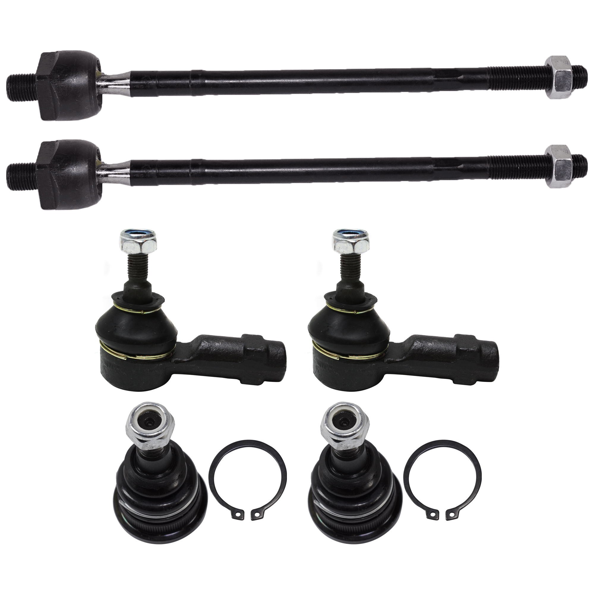 AM ACCENT 00-05 FRONT TIE ROD END RH AND LH Inner and Outer 6 pc kit with Ball Joint SKU KIT 081324 C1121 OEM 1015118-1015119-1015332-269557