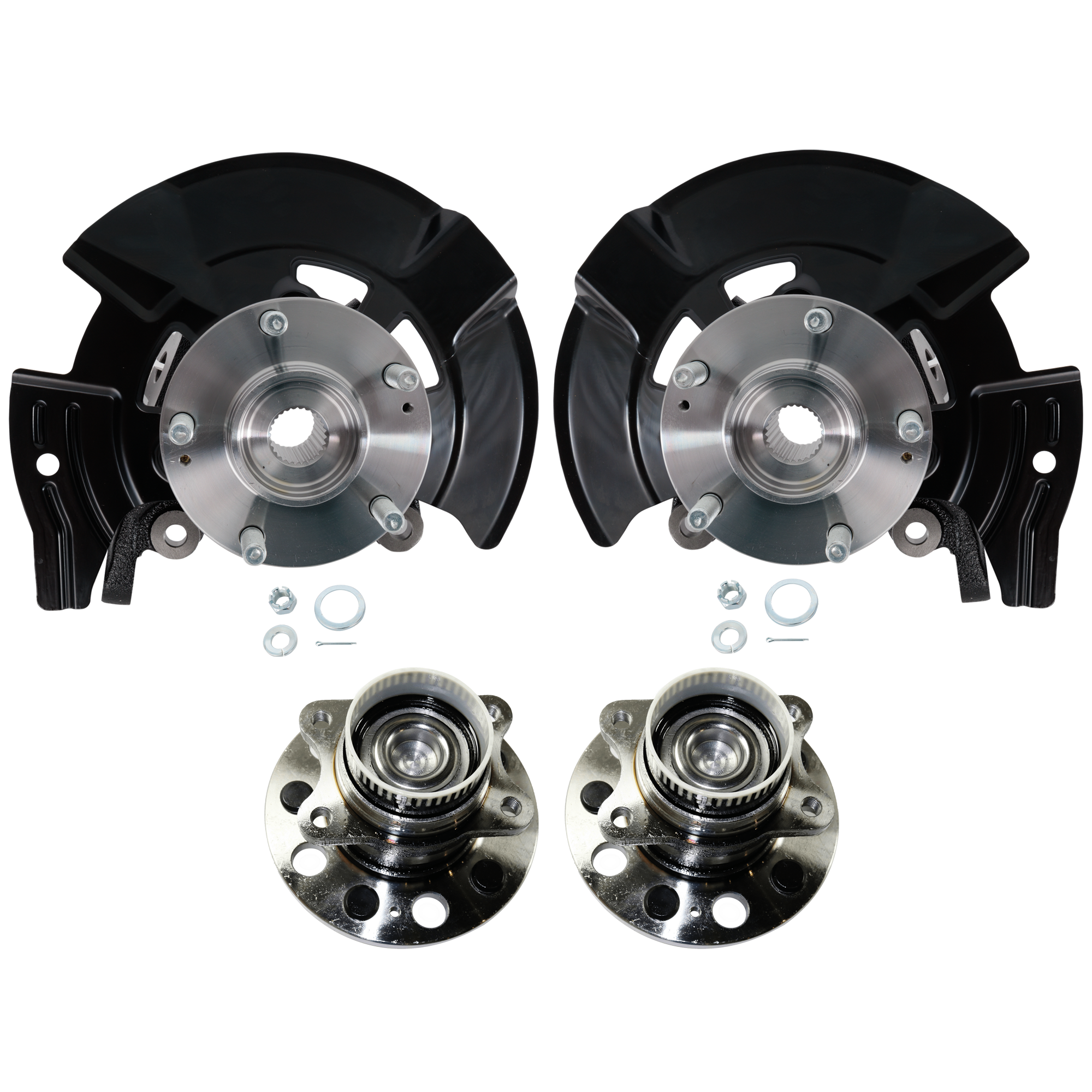 AM SONATA 11-13 FRONT KNUCKLE RH AND LH 4 pc Kit Steering with Wheel Hub SKU KIT 081324 C1147 OEM 5172038110-5175039603-517153R0