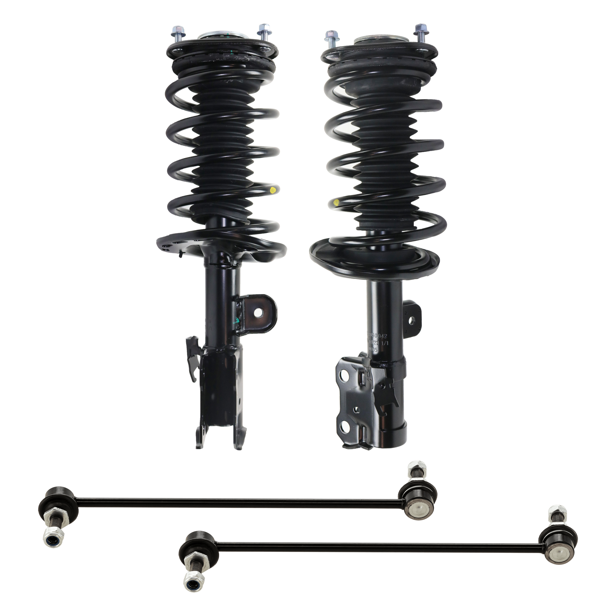 AM PRIUS 10-15 FULLY LOADED STRUT 4 pc Kit with Sway Bar Link SKU KIT 081324 C1167 OEM 172689-11107 SR4246 LS3485311L