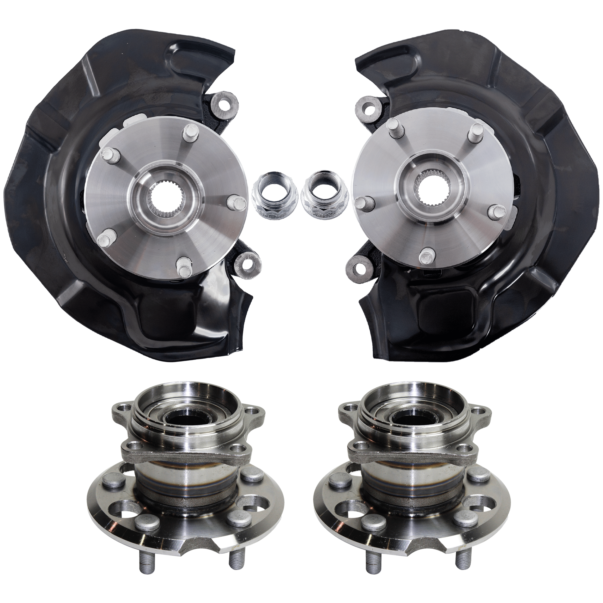 AM SIENNA 04-10 FRONT KNUCKLE RH AND LH 4 pc Kit Steering with Wheel Hub SKU KIT 081324 C1173 OEM 4321208020-4778208020-90080361