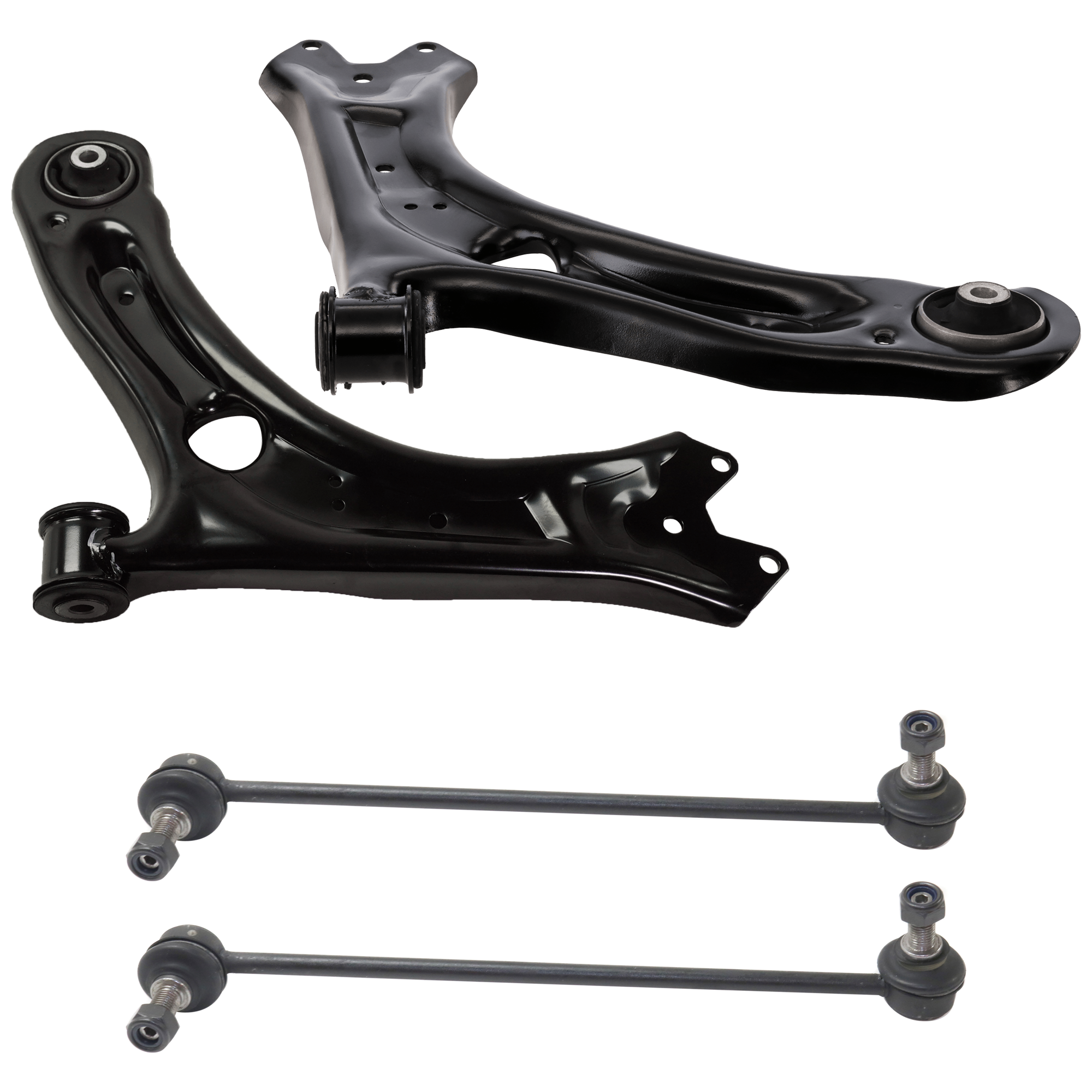 AM PASSAT 12-20 FRONT CONTROL ARM RH AND LH w o ball joint s 4 pc Kit with Sway Bar Link SKU KIT 081324 C1185 OEM 561407151A 561407151C 56140715