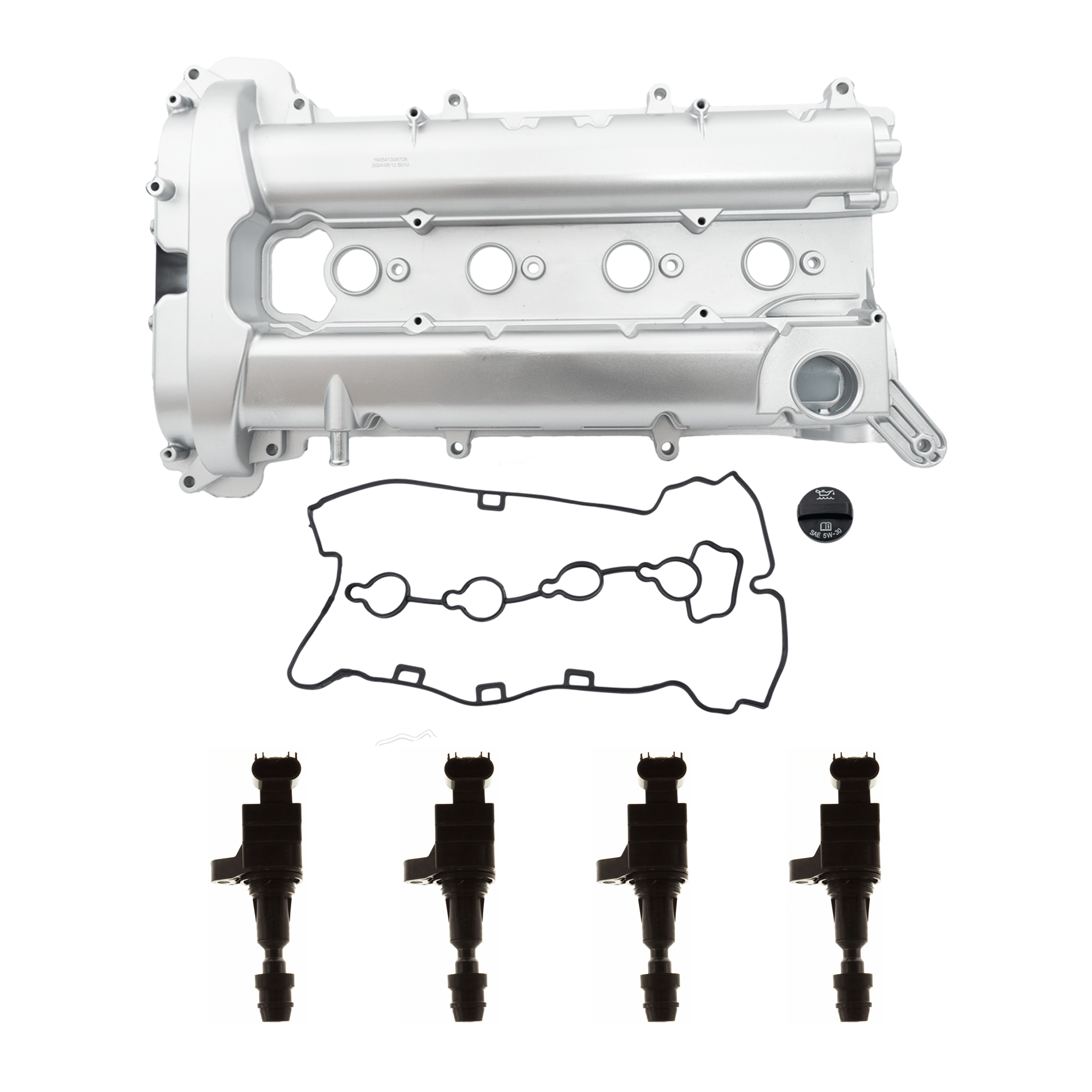 AM EQUINOX 10-17 REGAL 11-17 VALVE COVER 4 Cyl. 2.4L Eng. 5 pc kit with Ignition Coil SKU KIT 081324 C1359 OEM 12610279-12610280