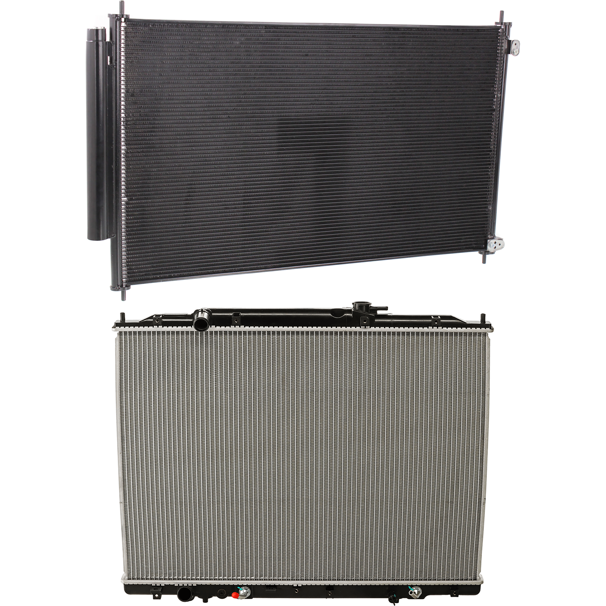 AM PILOT 09-15 RADIATOR 2 pc kit 6 cyl. 3.5L Engine SKU KIT 081324 C1376 Partslink HO3010222 HO3030152 OEM 19010RN0A52-80110SZAA01