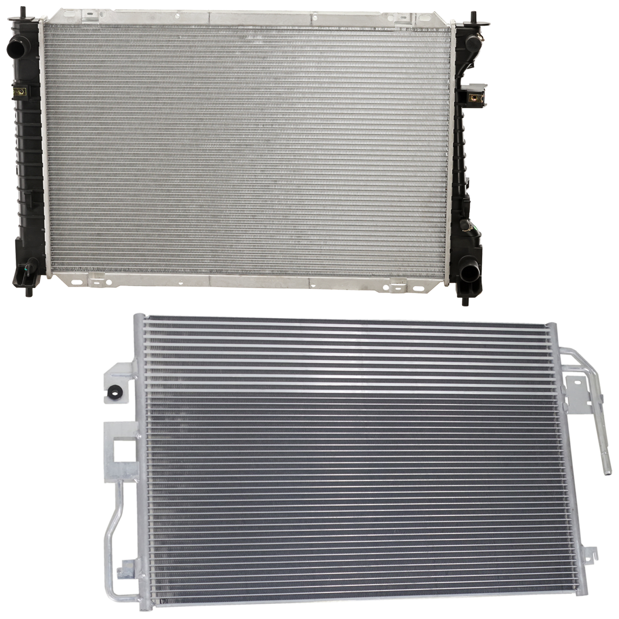 AM ESCAPE 09-12 RADIATOR 2 pc kit with A C Condenser SKU KIT 081324 C1377 Partslink FO3010277 MA3010230 FO3030222 OEM 9L8Z8005A ZZC415200A 9L8Z19712