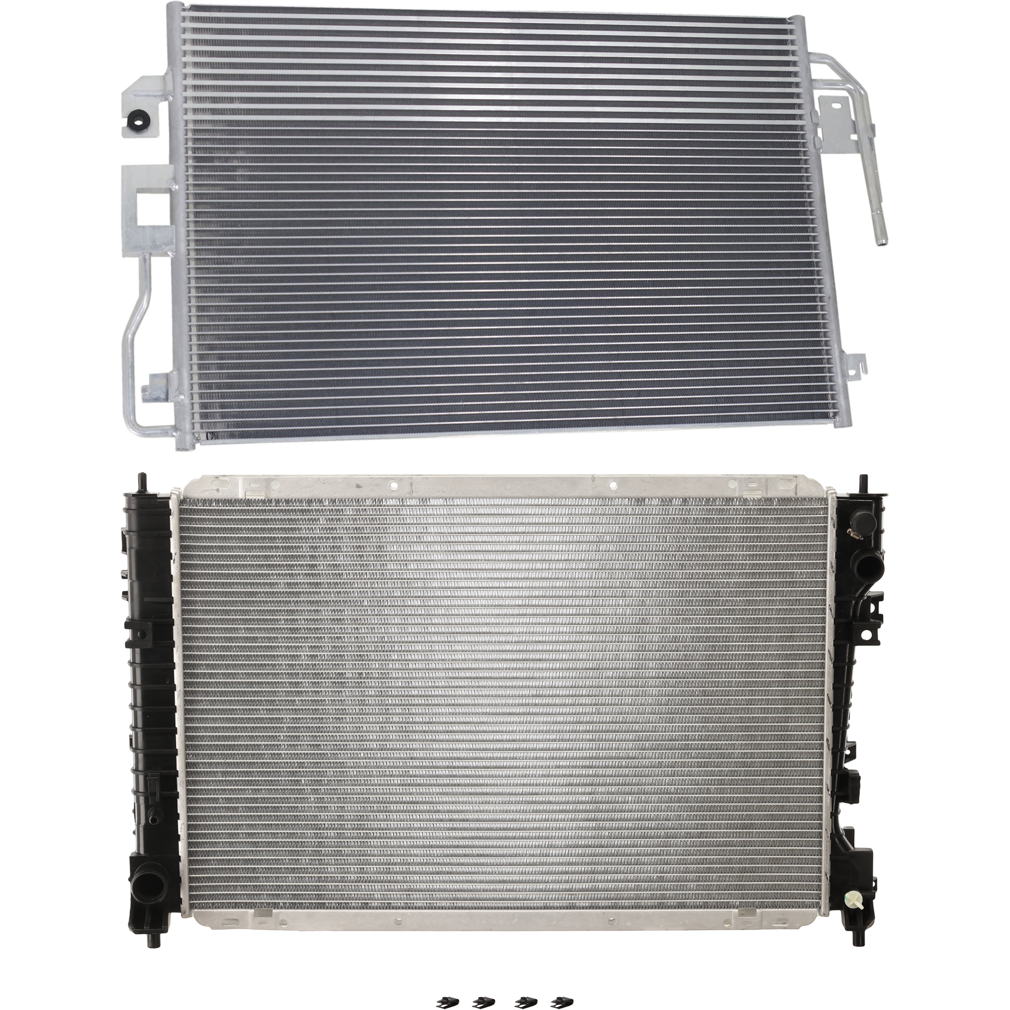 AM ESCAPE 09-12 MARINER 09-11 RADIATOR 2 pc kit with A C Condenser SKU KIT 081324 C1410 Partslink FO3010278 FO3030222 OEM H2MZ8005R 9L8Z19712A