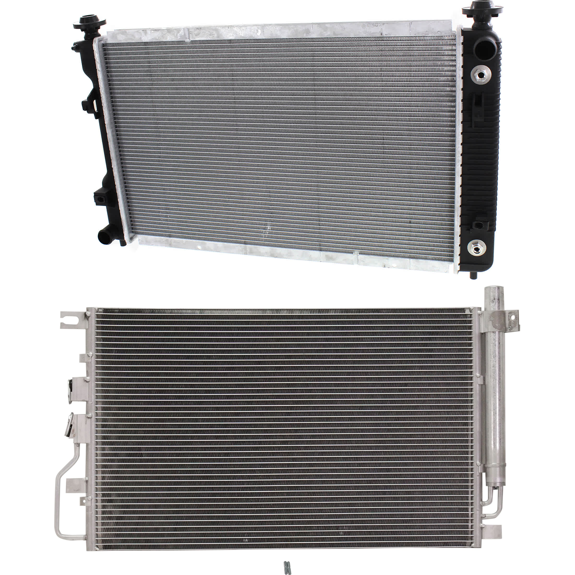 AM EQUINOX TERRAIN 10-17 RADIATOR 2 pc kit 4 cyl. 3.0L 3.6l Engines SKU KIT 081324 C1411 Partslink GM3010533 GM3030284 SZ3030123 GM3030303 OEM 25952758-20839794-23400197-953