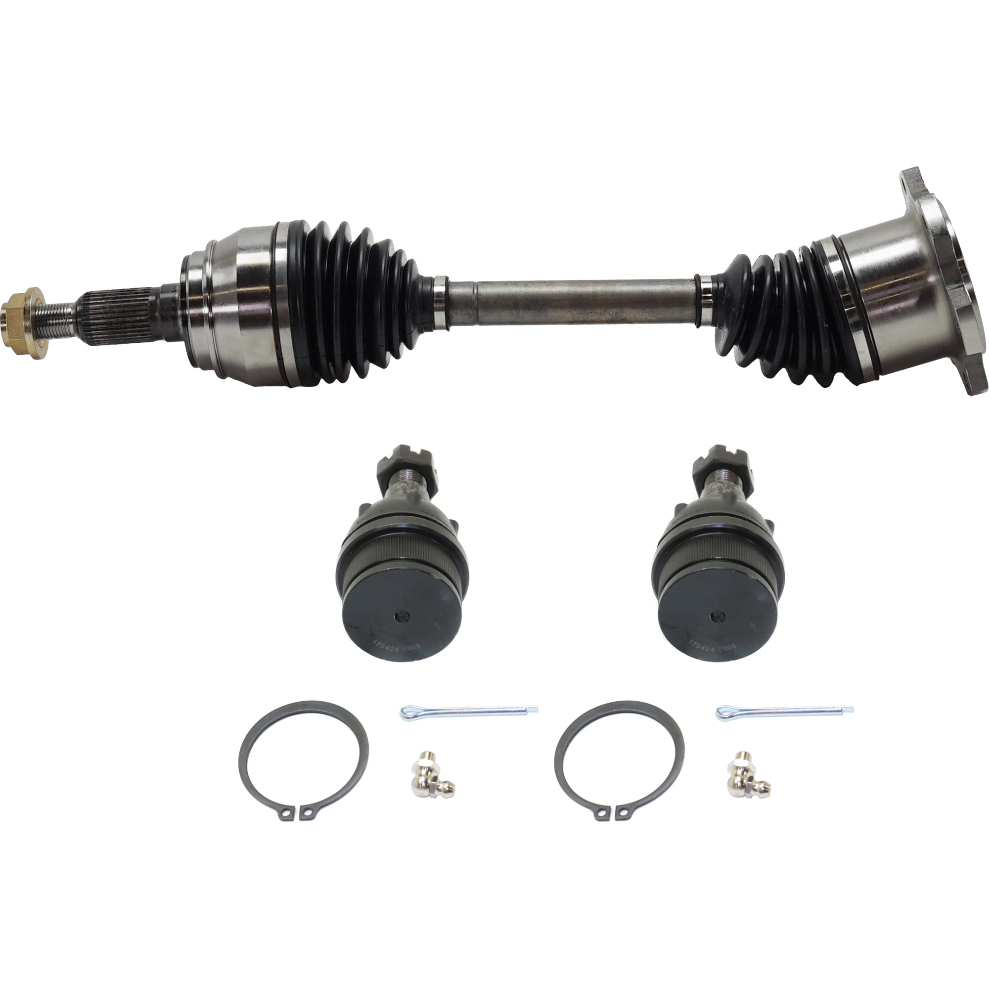 AM SILVERADO SIERRA 1500-07-16 FRONT CV AXLE ASSEMBLY RH AND LH 4 pc Kit with Ball Joint SKU KIT 081324 C1487 OEM 104327-2601528-5051272-1247281