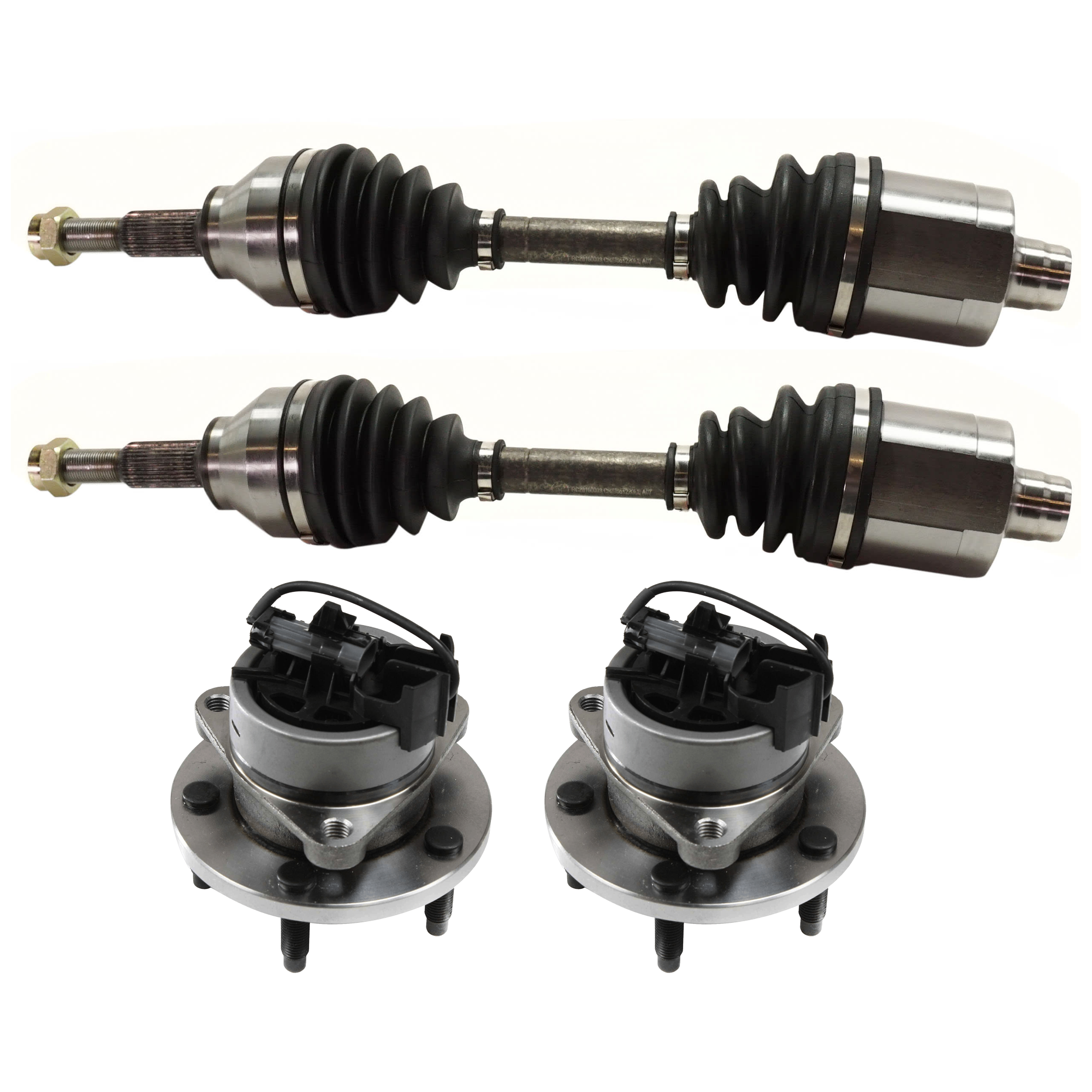 AM COBALT 05-10 FRONT CV AXLE ASSEMBLY RH AND LH 4 pc Kit with Wheel Hub SKU KIT 081324 C1488 OEM 22715554