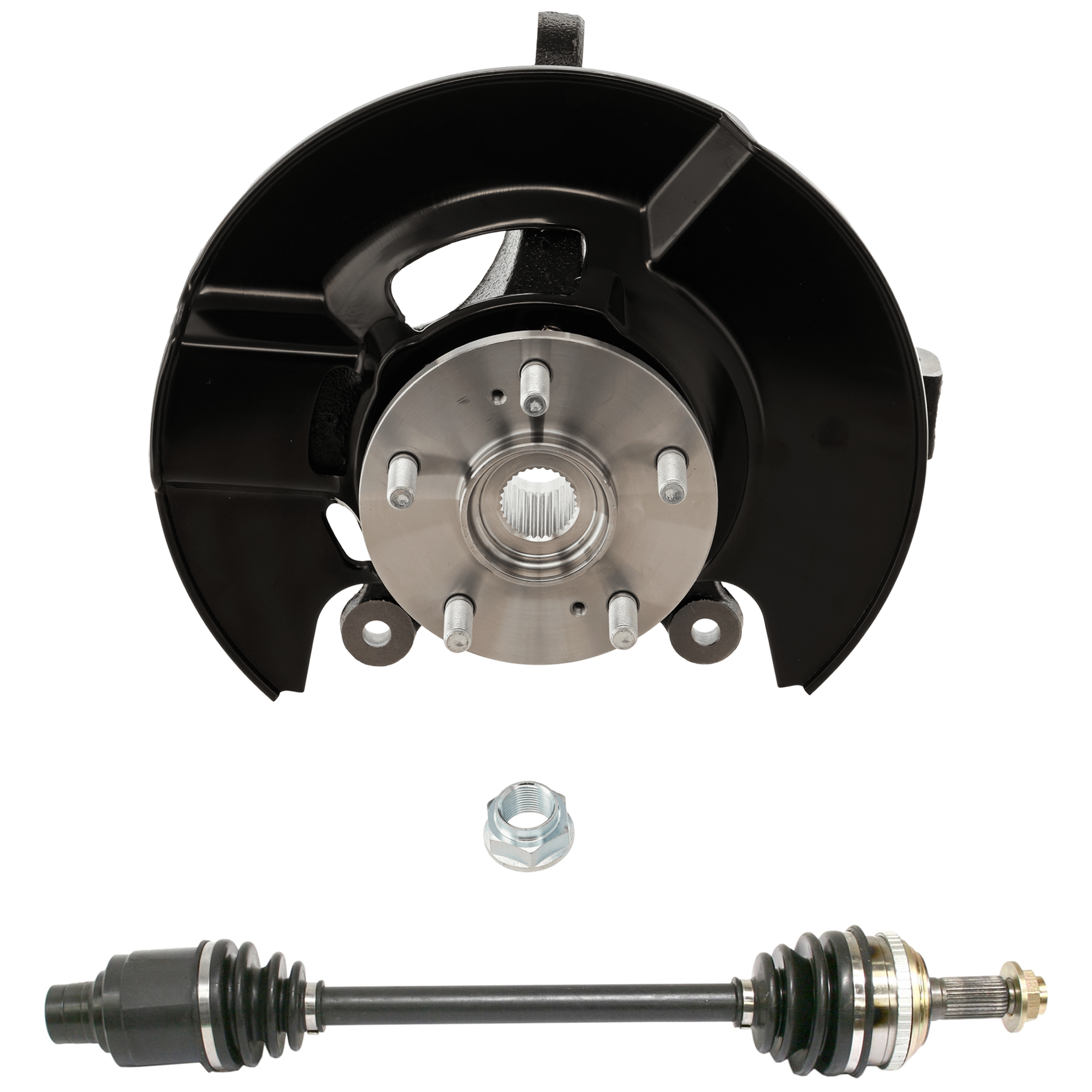 AM PILOT 06-08 FRONT KNUCKLE RH 2 pc Kit Steering with Axle Assembly SKU KIT 081324 C1542