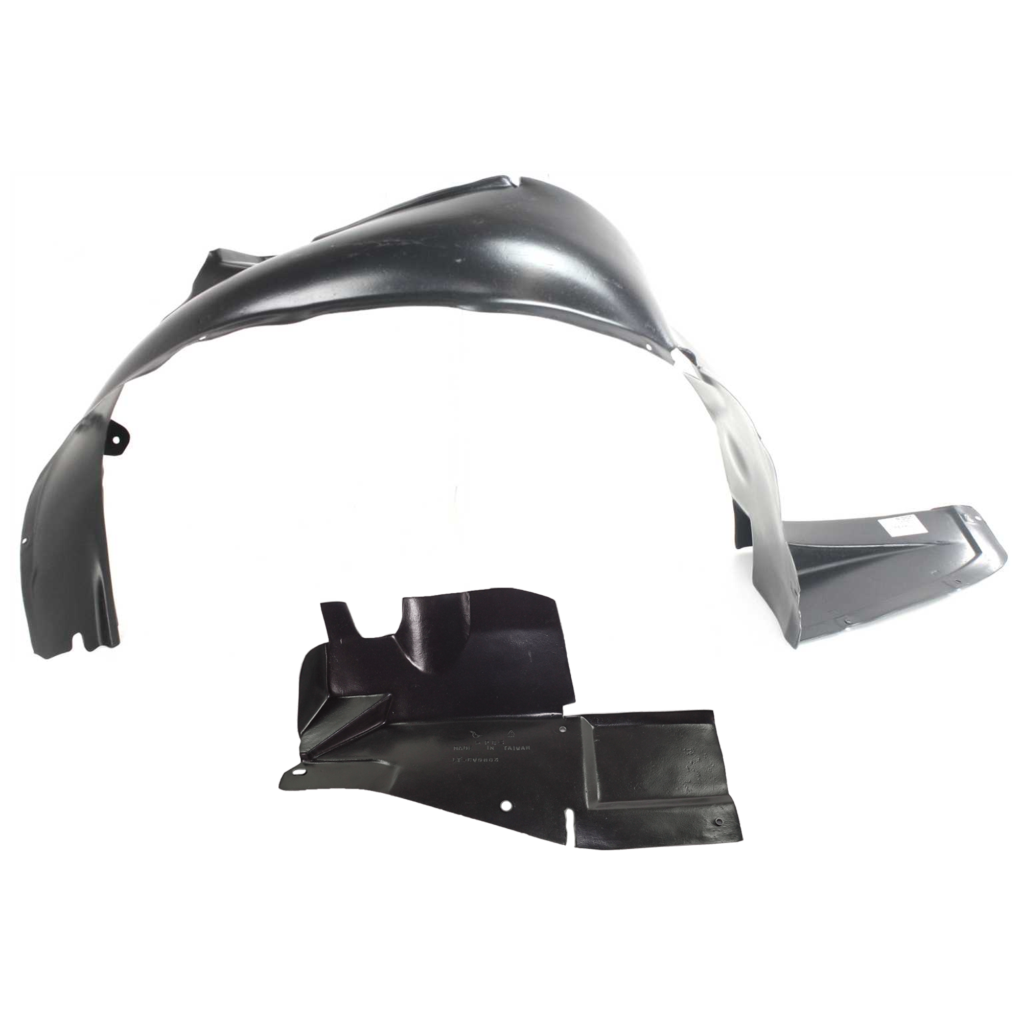 AM MONTE CARLO 00-05 FRONT FENDER LINER RH 2 pc Kit with Engine Splash Shield and Fender Liner SKU KIT 081324 C1558 Partslink GM1249139 GM1250134 OEM 10440209-10349809