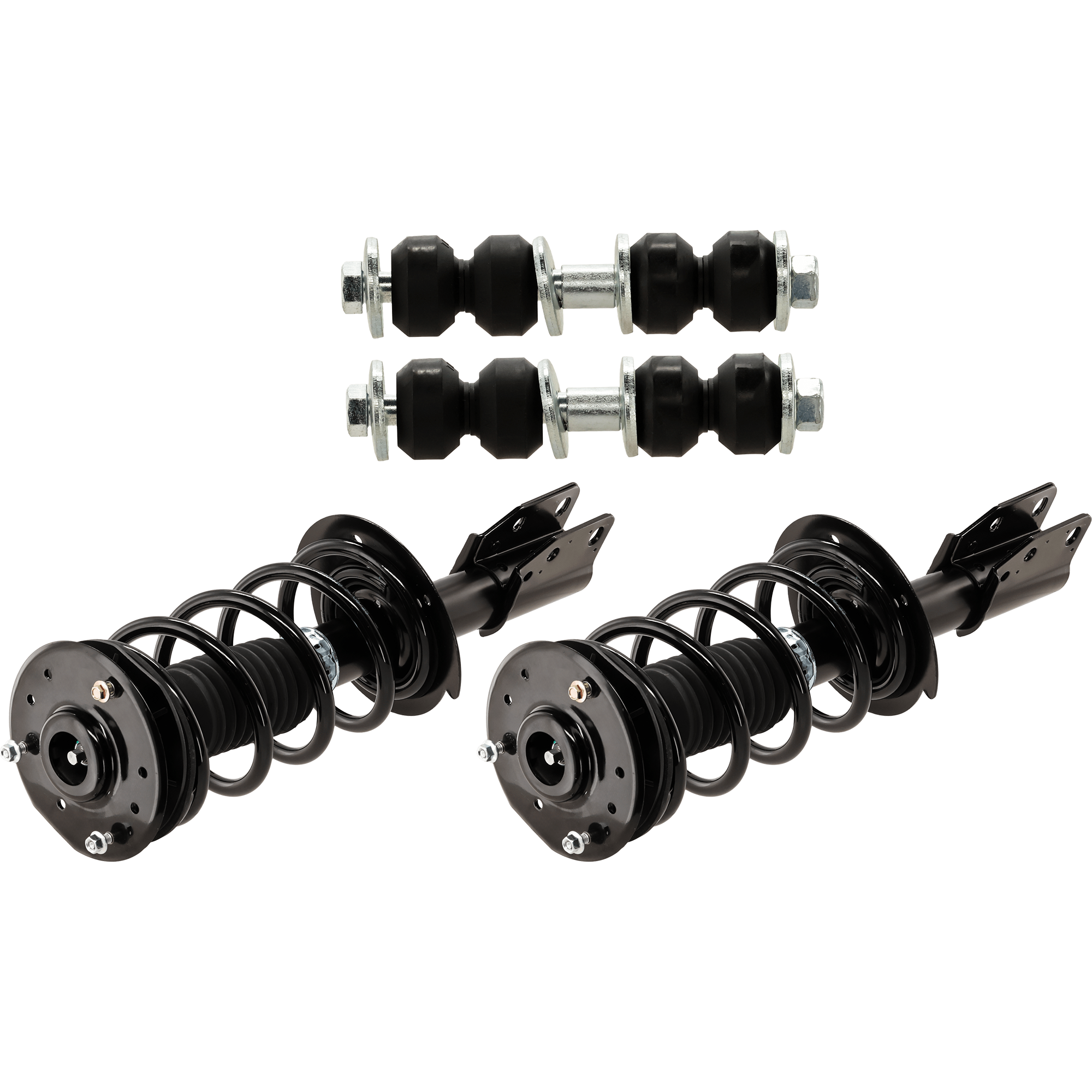 AM CAVALIER SUNFIRE 99-05 FRONT FULLY LOADED STRUT RH AND LH Gas Charged Twin tube 4 pc Kit with Sway Bar Link SKU KIT 081324 C1595 OEM 22064776-22064573-1015993-2651