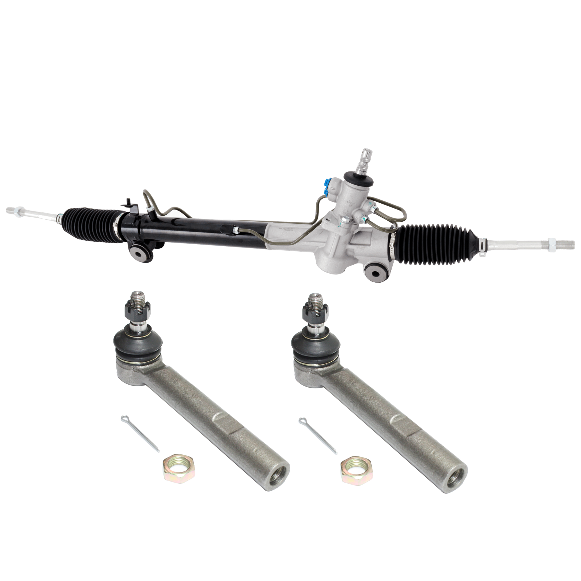 AM MALIBU 98-03 GRAND AM 99-05 STEERING RACK Power w Inner Tie Rods 3 pc Kit with Tie Rod End SKU KIT 081324 C1888 OEM 4420048180-4420048090-44200480