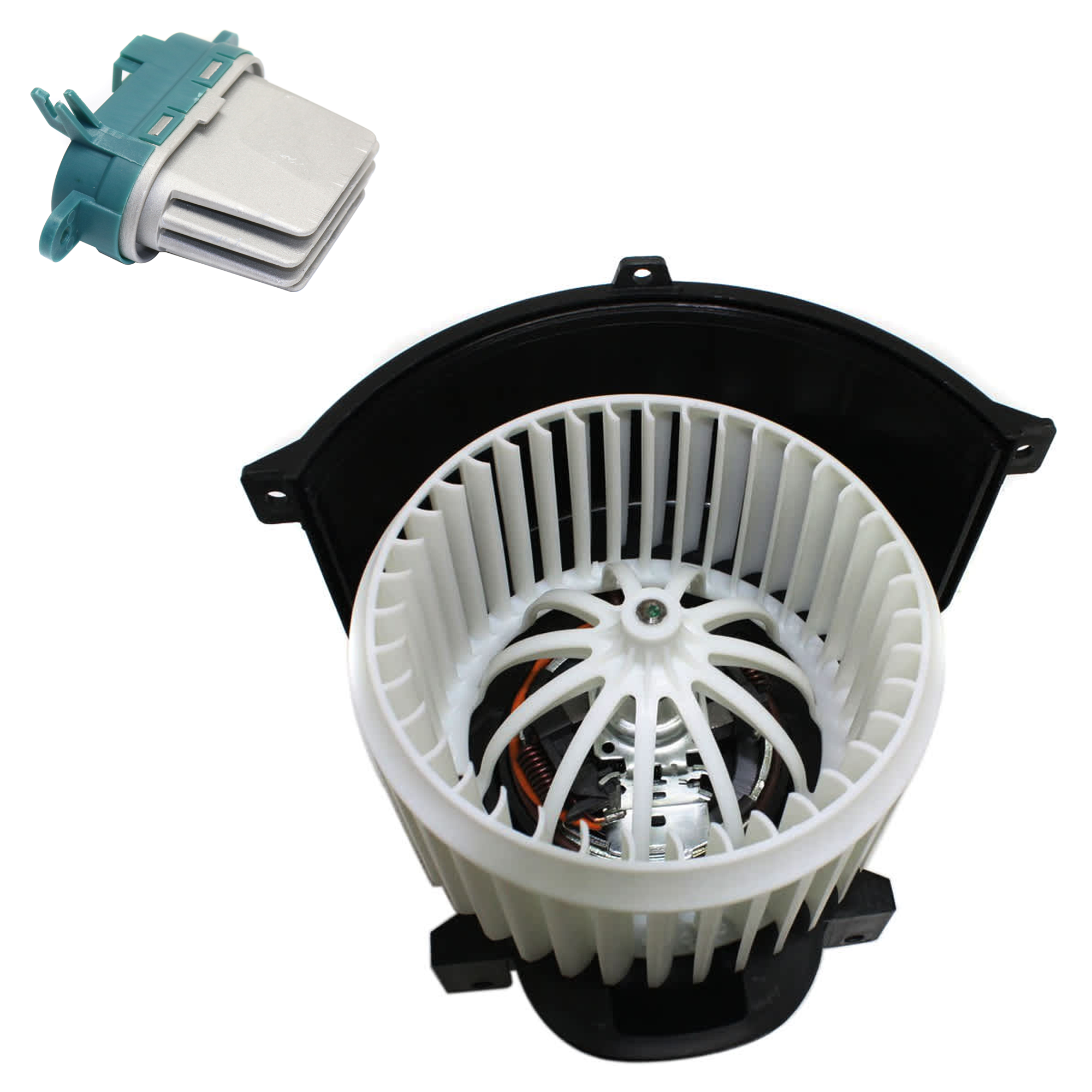 AM CAYENNE 03-10 BLOWER MOTOR 2 pc kit w Blower Motor Resistor SKU KIT 081324 C1924 OEM 7L0820021Q 95557234201-20399-3