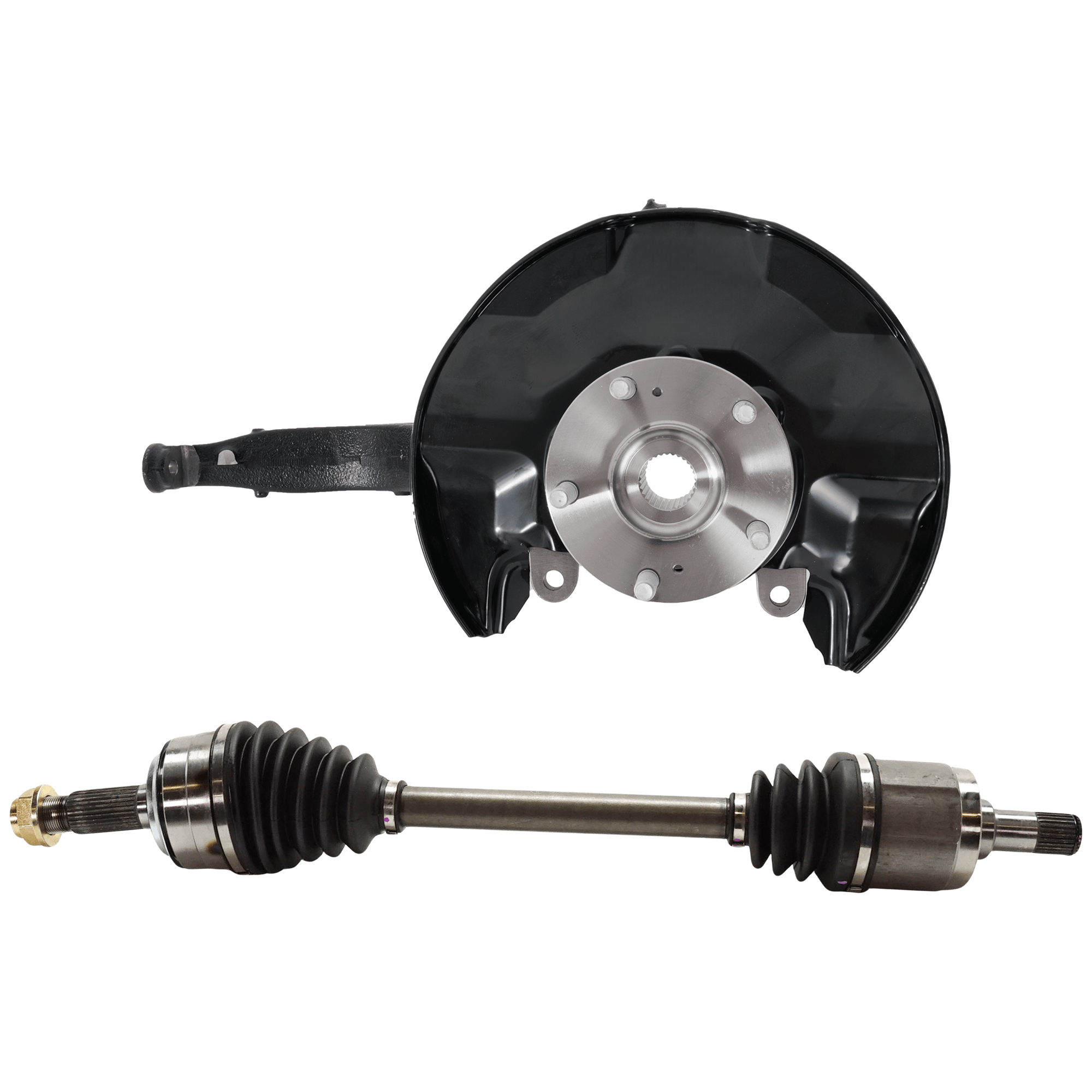 AM TSX 09-13 ACCORD 08-12 FRONT KNUCKLE LH 2 pc Kit Loaded with Axle Assembly SKU KIT 081324 C1967