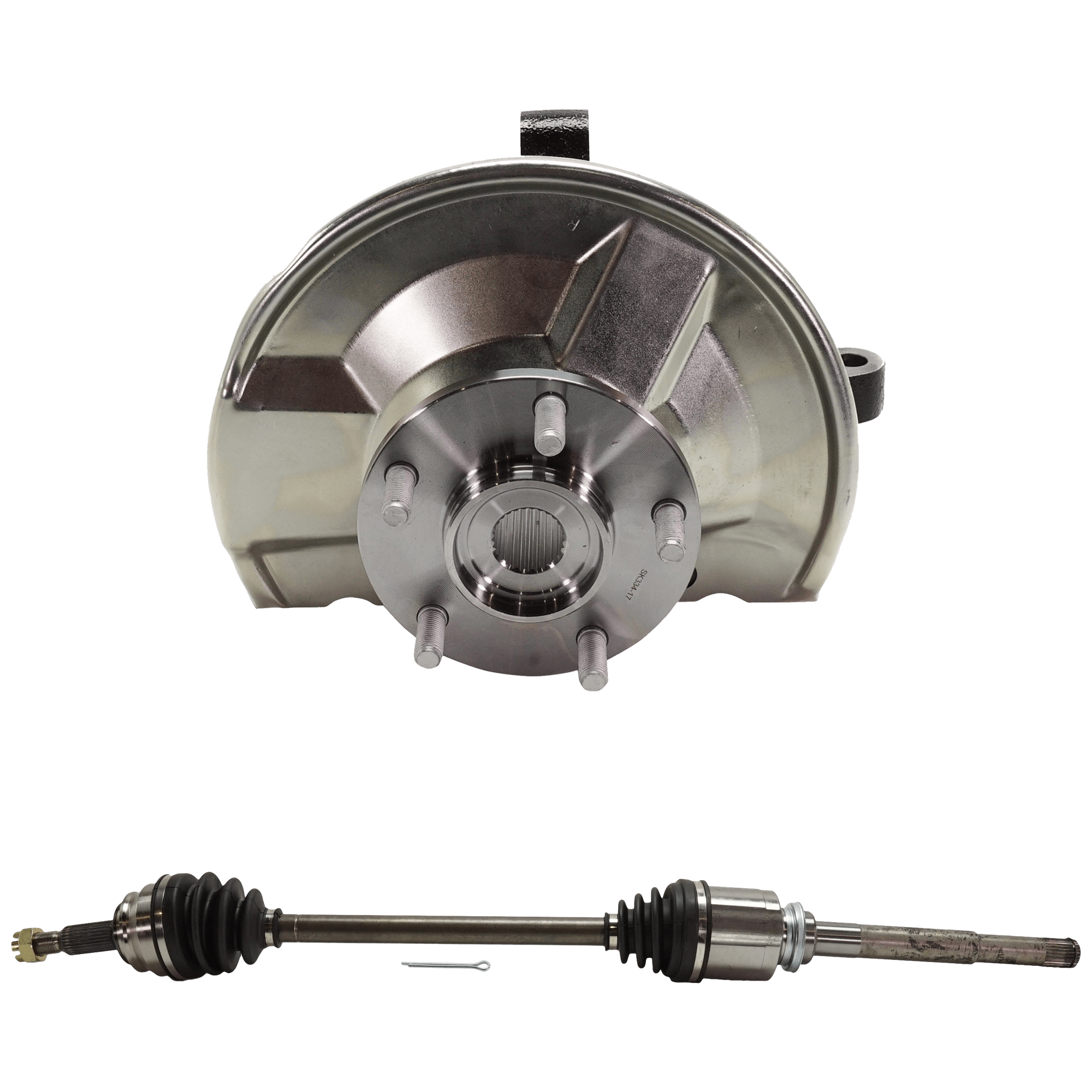AM PATRIOT 07-15 COMPASS 07-17 FRONT KNUCKLE RH 2 pc kit with Axle Assembly SKU KIT 081324 C1994