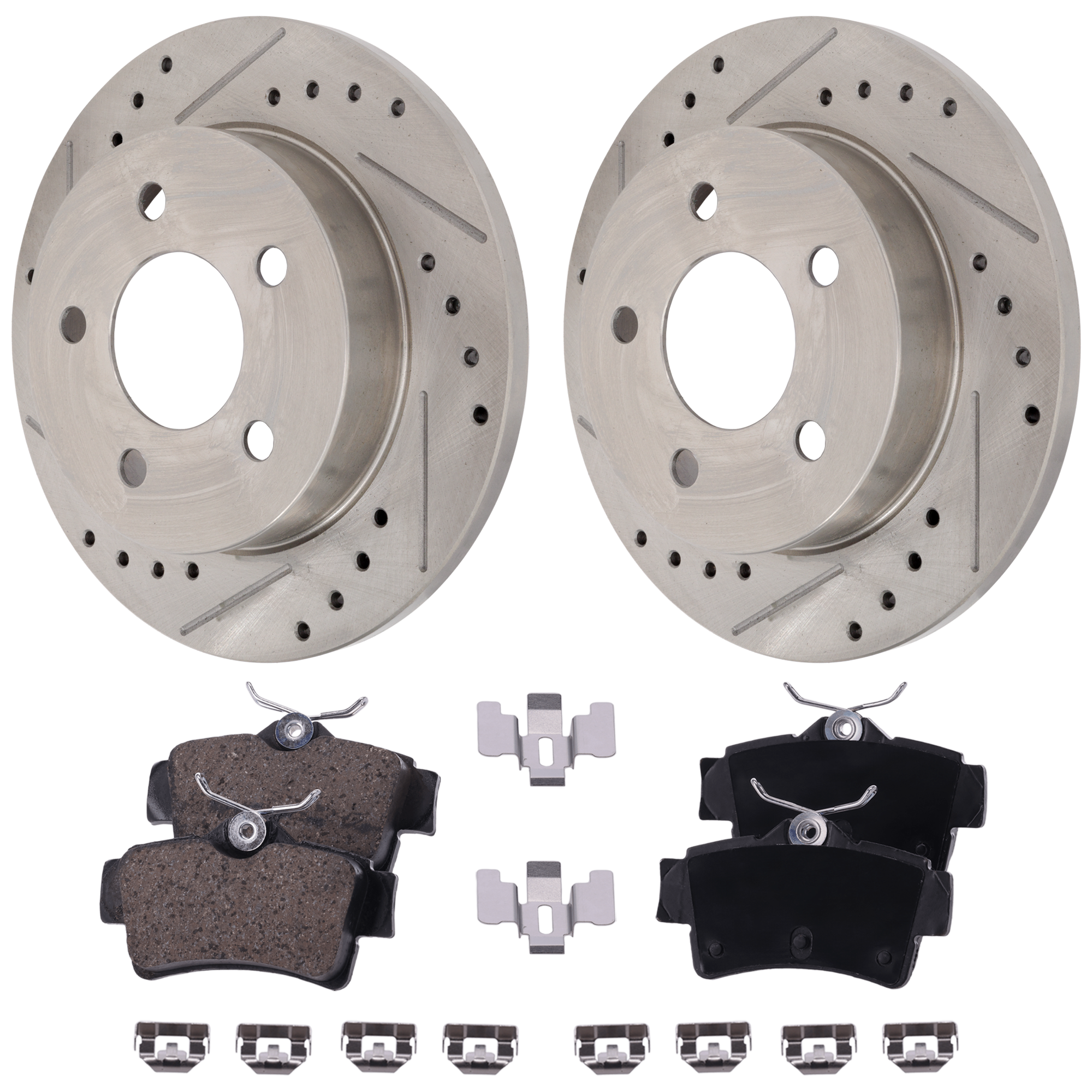 AM MUSTANG 03-04 REAR BRAKE DISC AND PAD KIT 2 Wheel Set SKU KIT 081324 C2076 OEM 1217-19728-27111-54017-65865-6