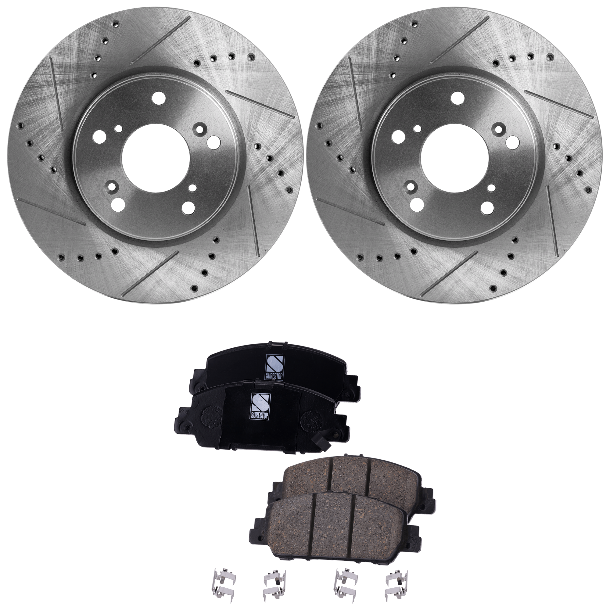 AM ACCORD 14-22 FRONT BRAKE DISC AND PAD KIT 2 Wheel Set SKU KIT 081324 C2077 OEM 44761-0833571-850373-981022-60