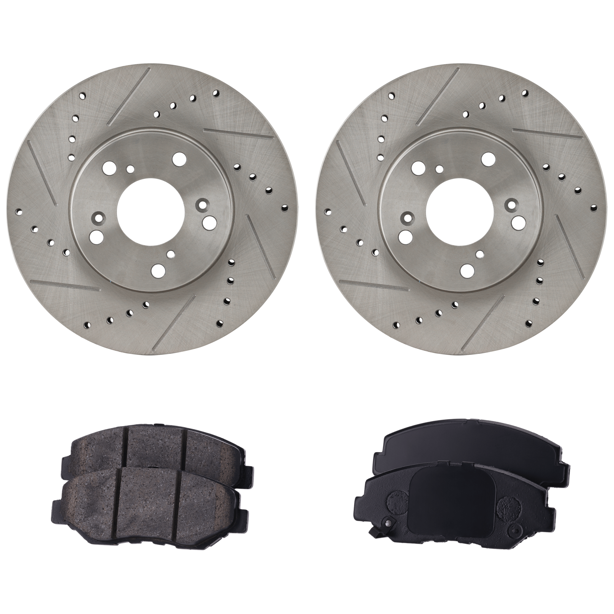 AM ACCORD 03-17 FRONT BRAKE DISC AND PAD KIT 4 pc Kit SKU KIT 081324 C2078 OEM 19896-31257-31305-44774-96