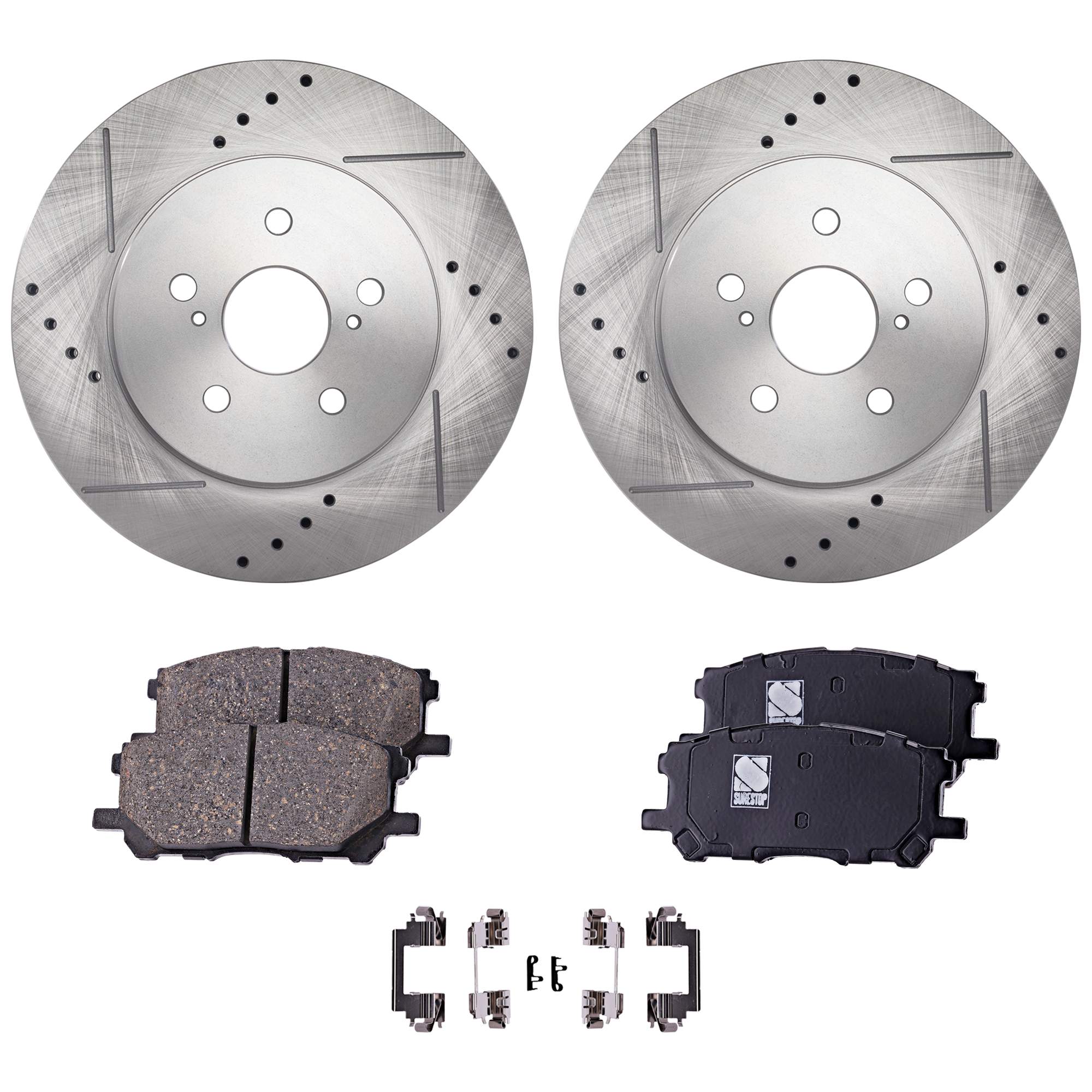 AM HIGHLANDER 06-07 FRONT BRAKE DISC AND PAD KIT 2 Wheel Set SKU KIT 081324 C2087 OEM 446548100