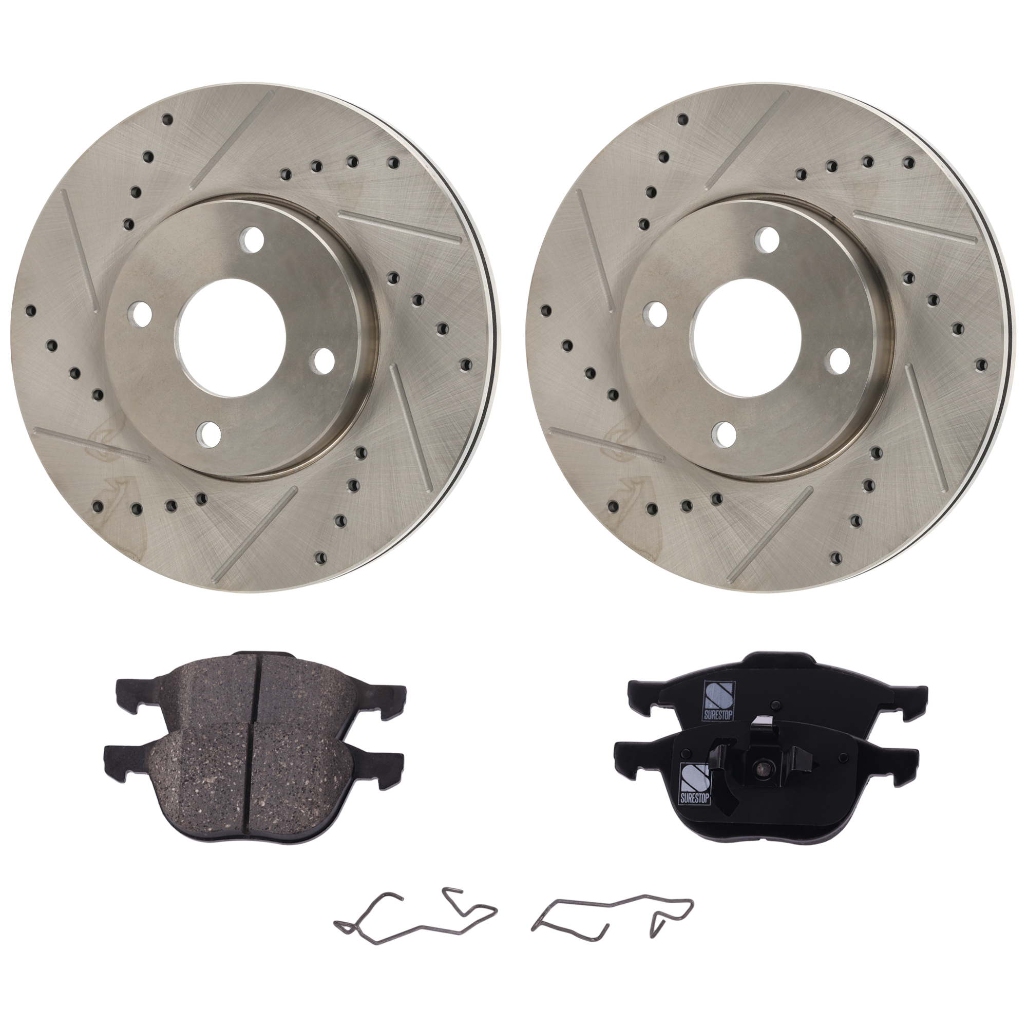 AM FOCUS 05-07 FRONT BRAKE DISC AND PAD KIT 2 Wheel Set SKU KIT 081324 C2088 OEM 19359-42135-54132-680319-90027