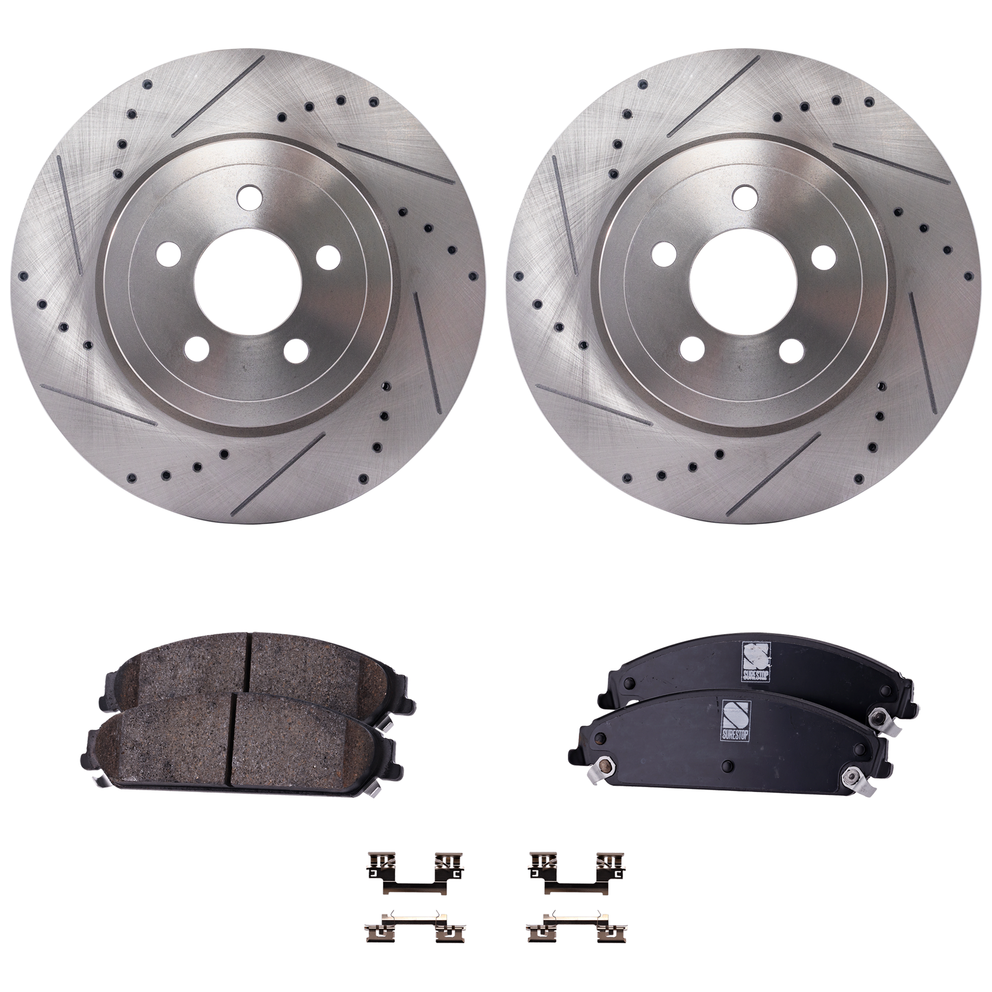 AM CHARGER 06-18 FRONT BRAKE DISC AND PAD KIT 2 Wheel Set SKU KIT 081324 C2092 OEM 43087-53023-63206-780256-90024